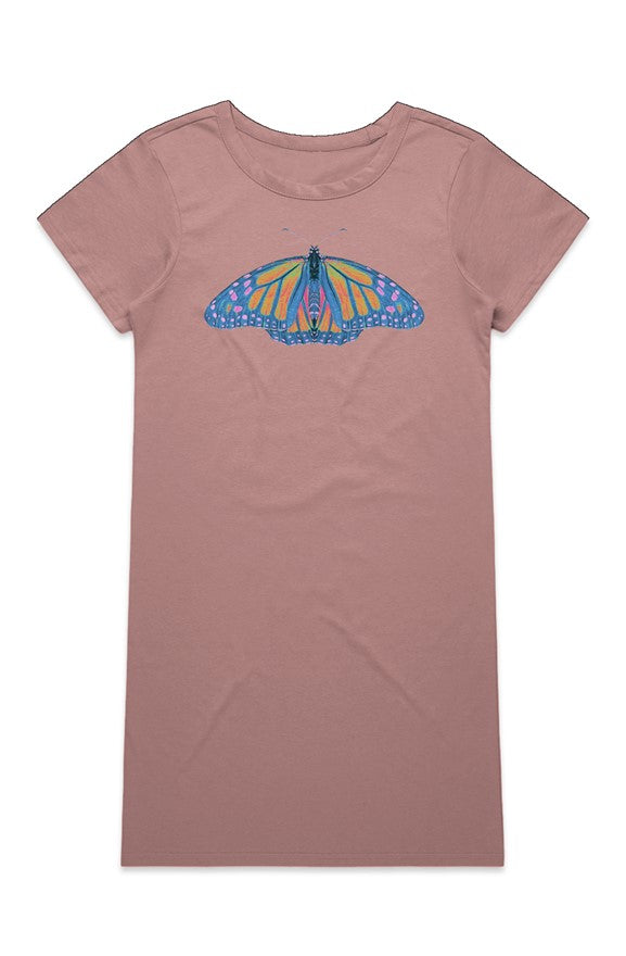 Mika Organic T Shirt Dress - Butterfly