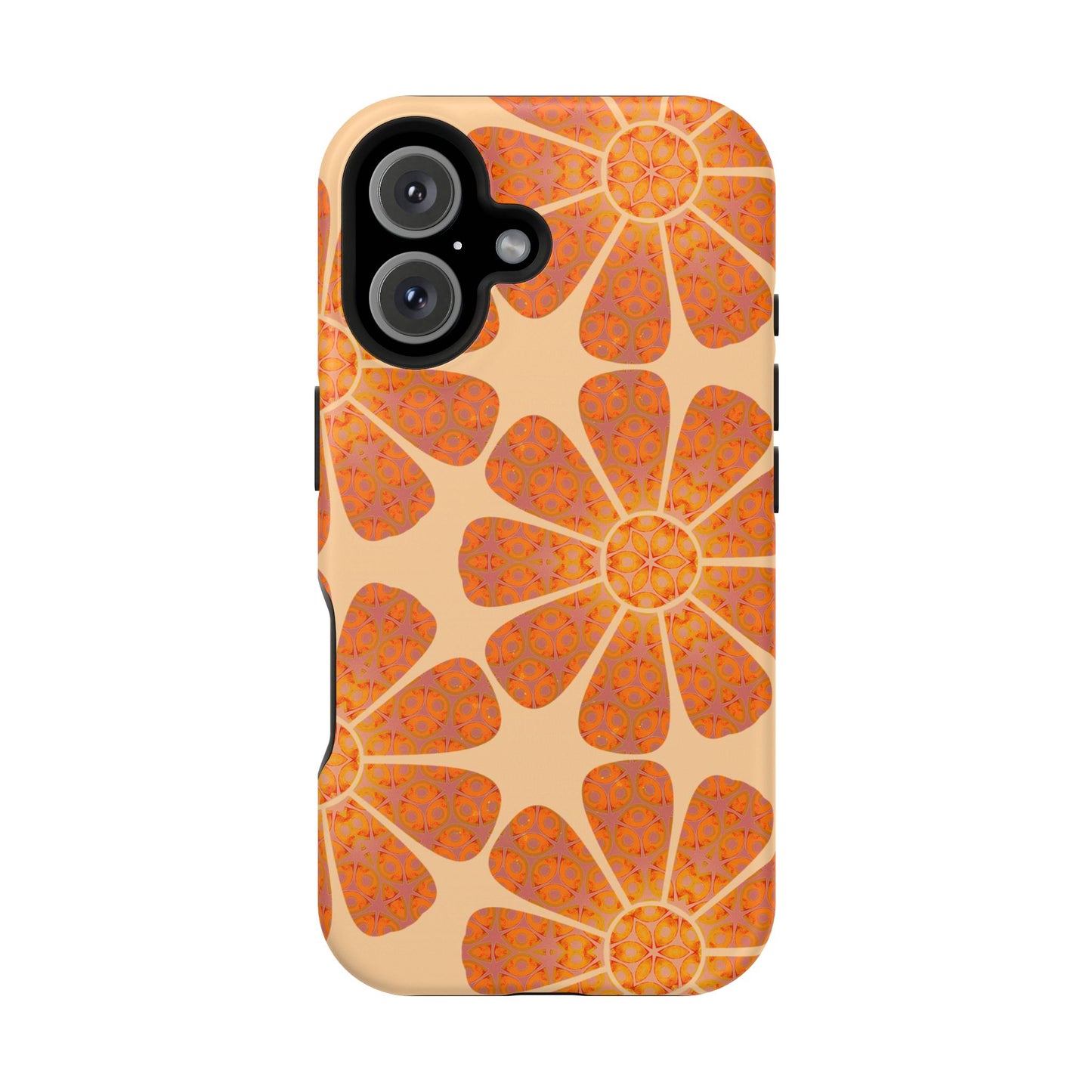 Magnetic iPhone Case - Batik Eyes Flower Pattern