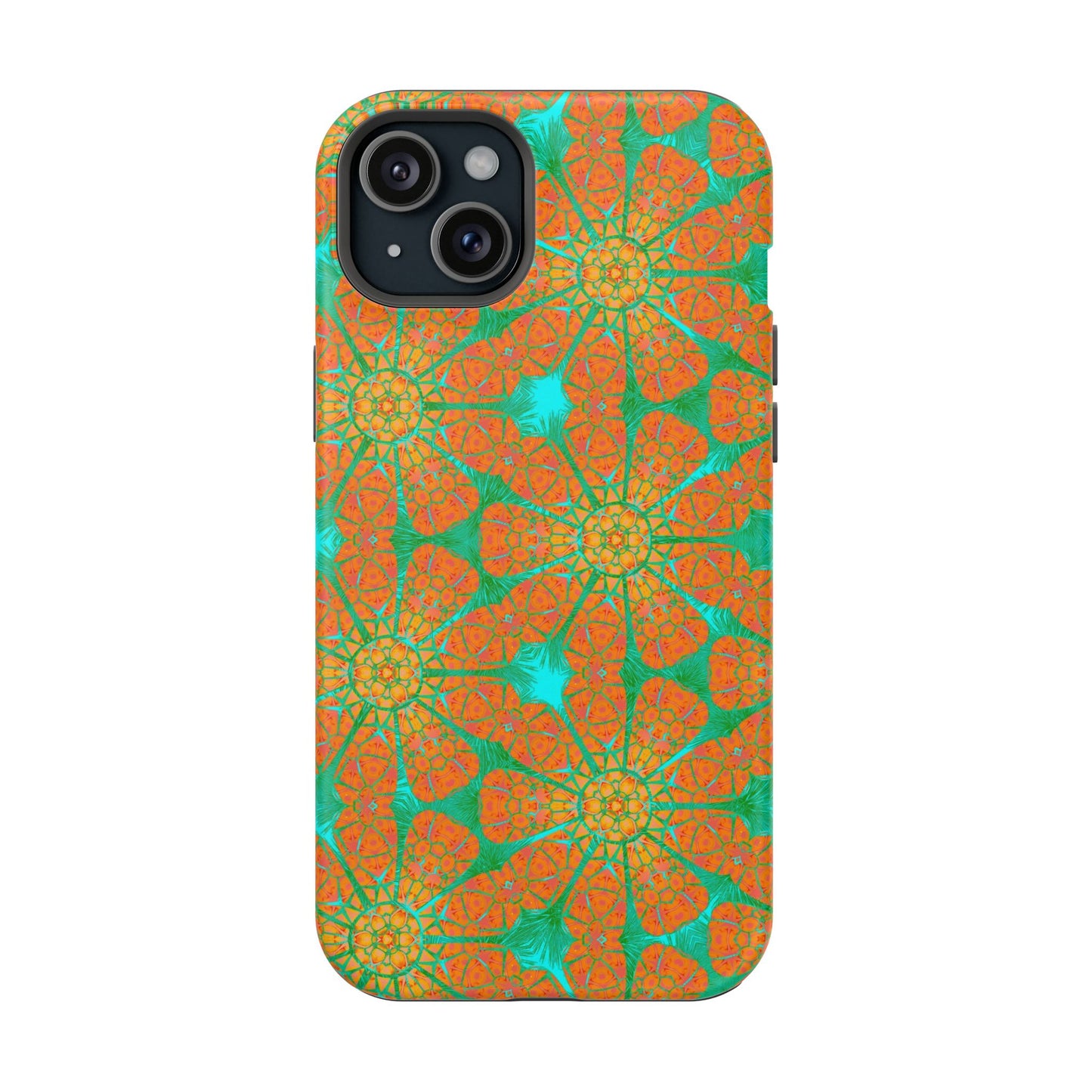 Magnetic iPhone Case - Cracked Batik Eye Flower