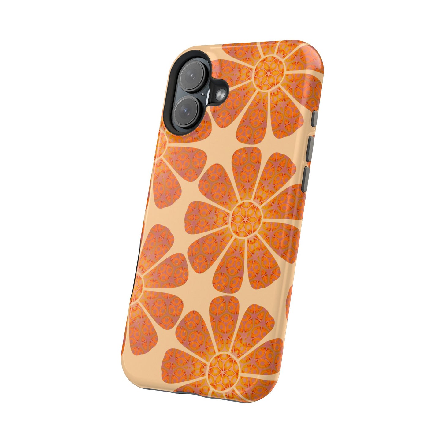Magnetic iPhone Case - Batik Eyes Flower Pattern