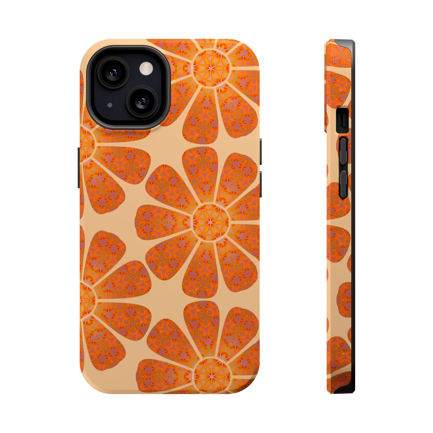 Magnetic iPhone Case - Batik Eyes Flower Pattern