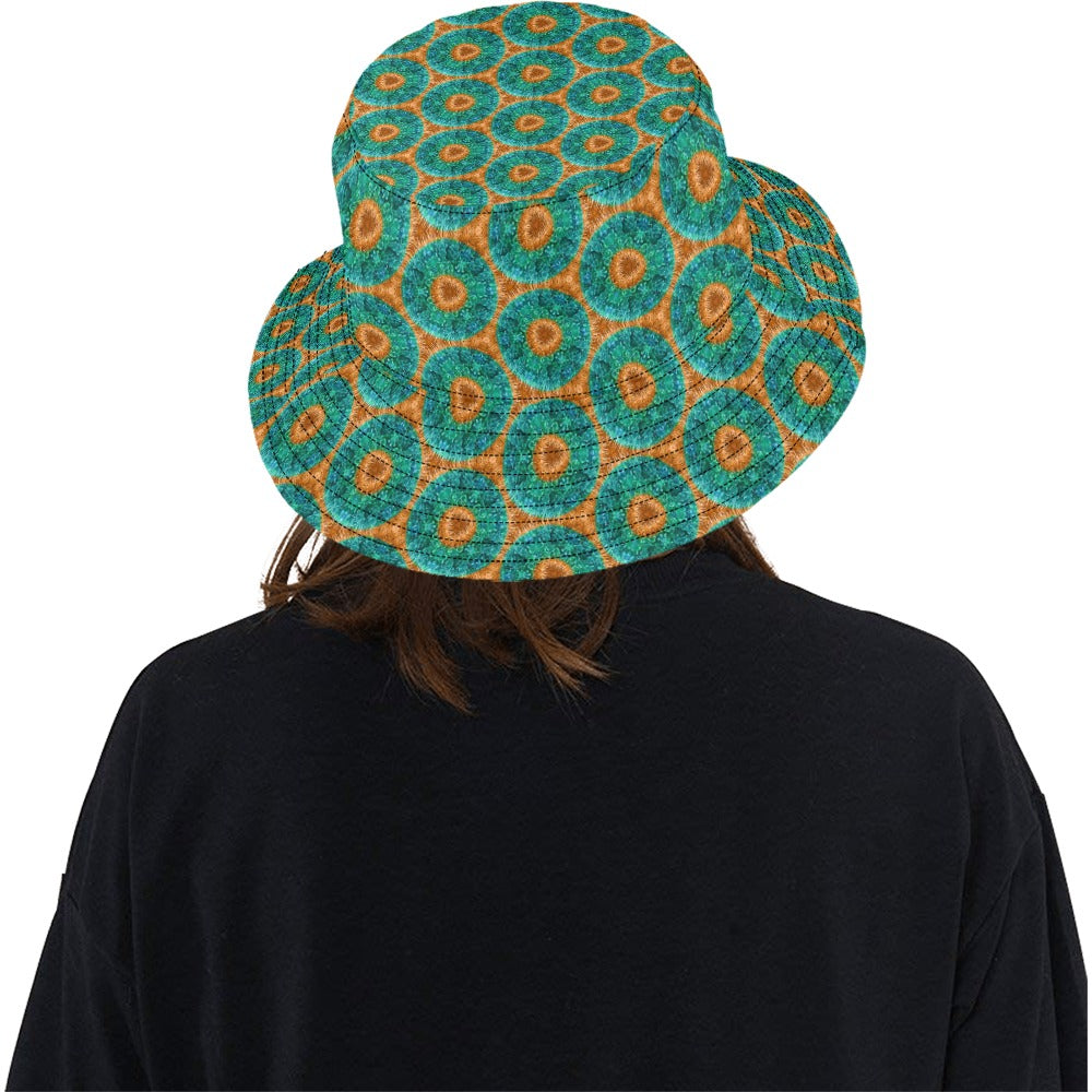 Women's All Over Print Bucket Hat - Fuzzy Donut Flower