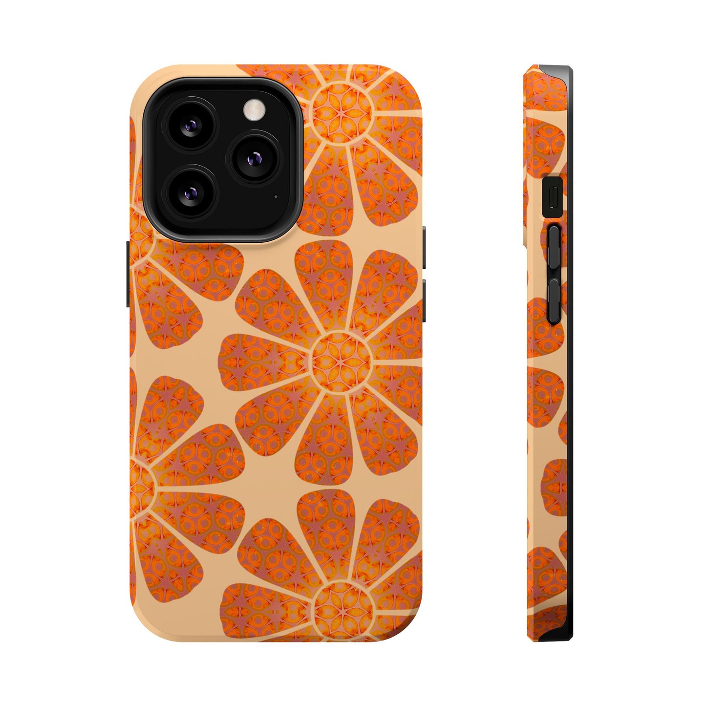 Magnetic iPhone Case - Batik Eyes Flower Pattern