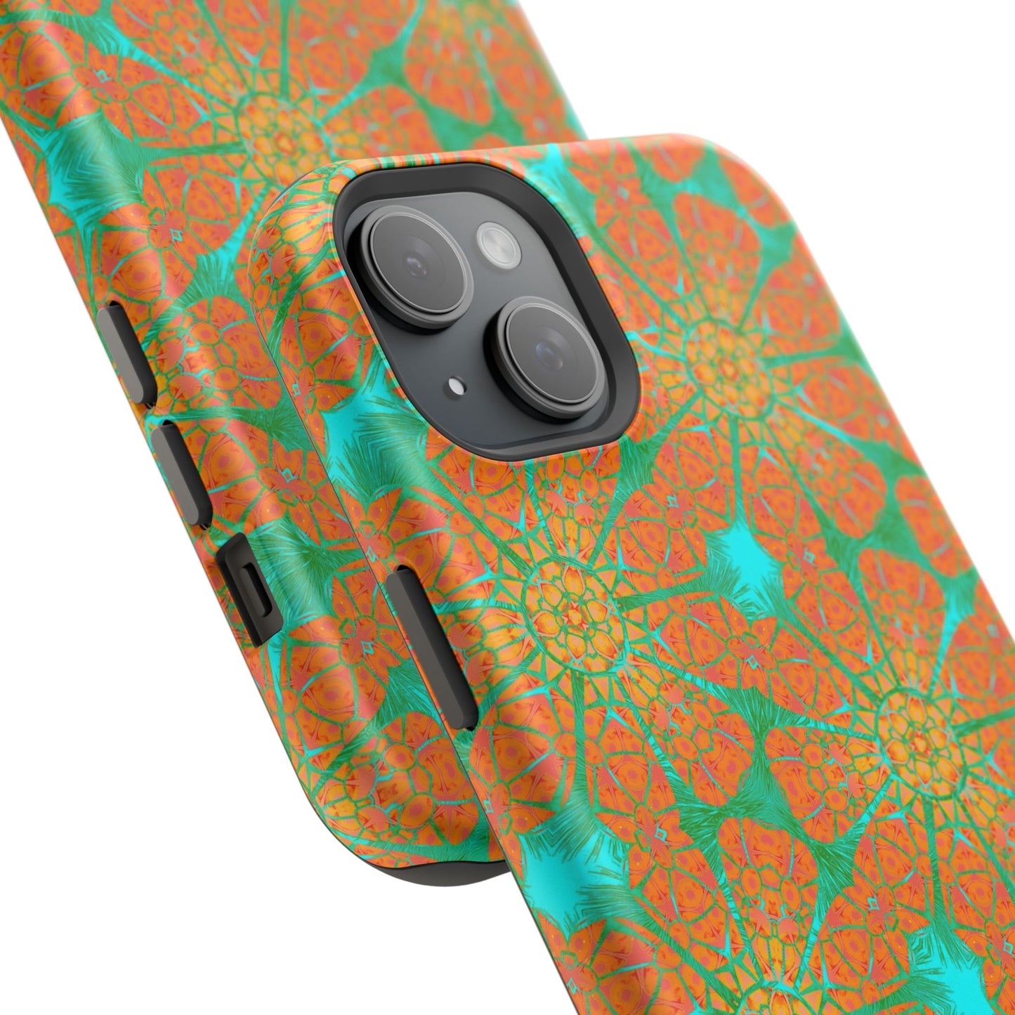 Magnetic iPhone Case - Cracked Batik Eye Flower