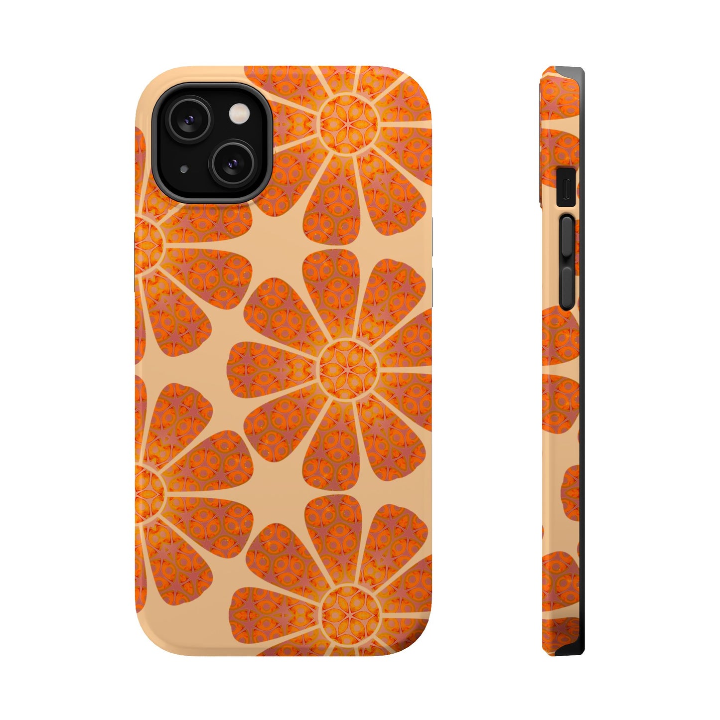 Magnetic iPhone Case - Batik Eyes Flower Pattern