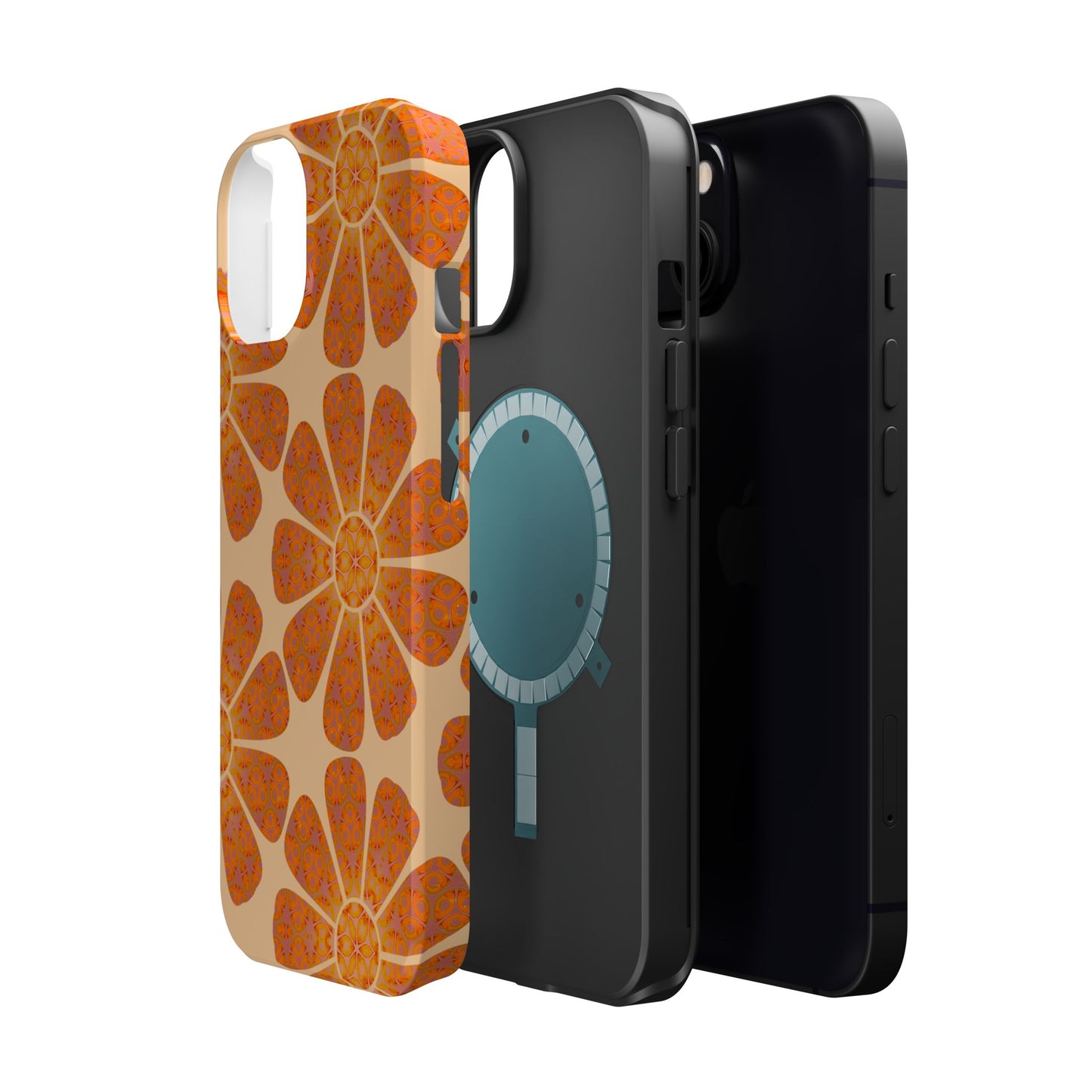 Magnetic iPhone Case - Batik Eyes Flower Pattern
