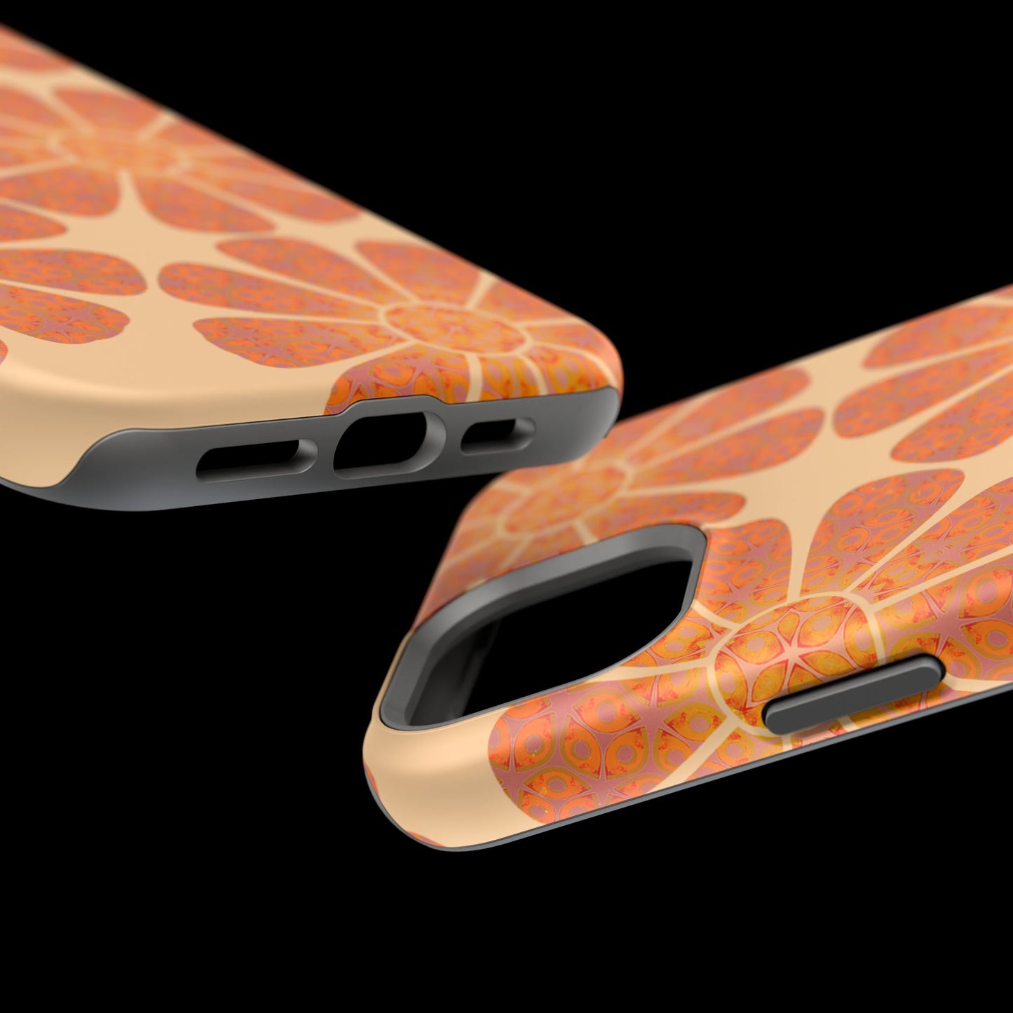 Magnetic iPhone Case - Batik Eyes Flower Pattern