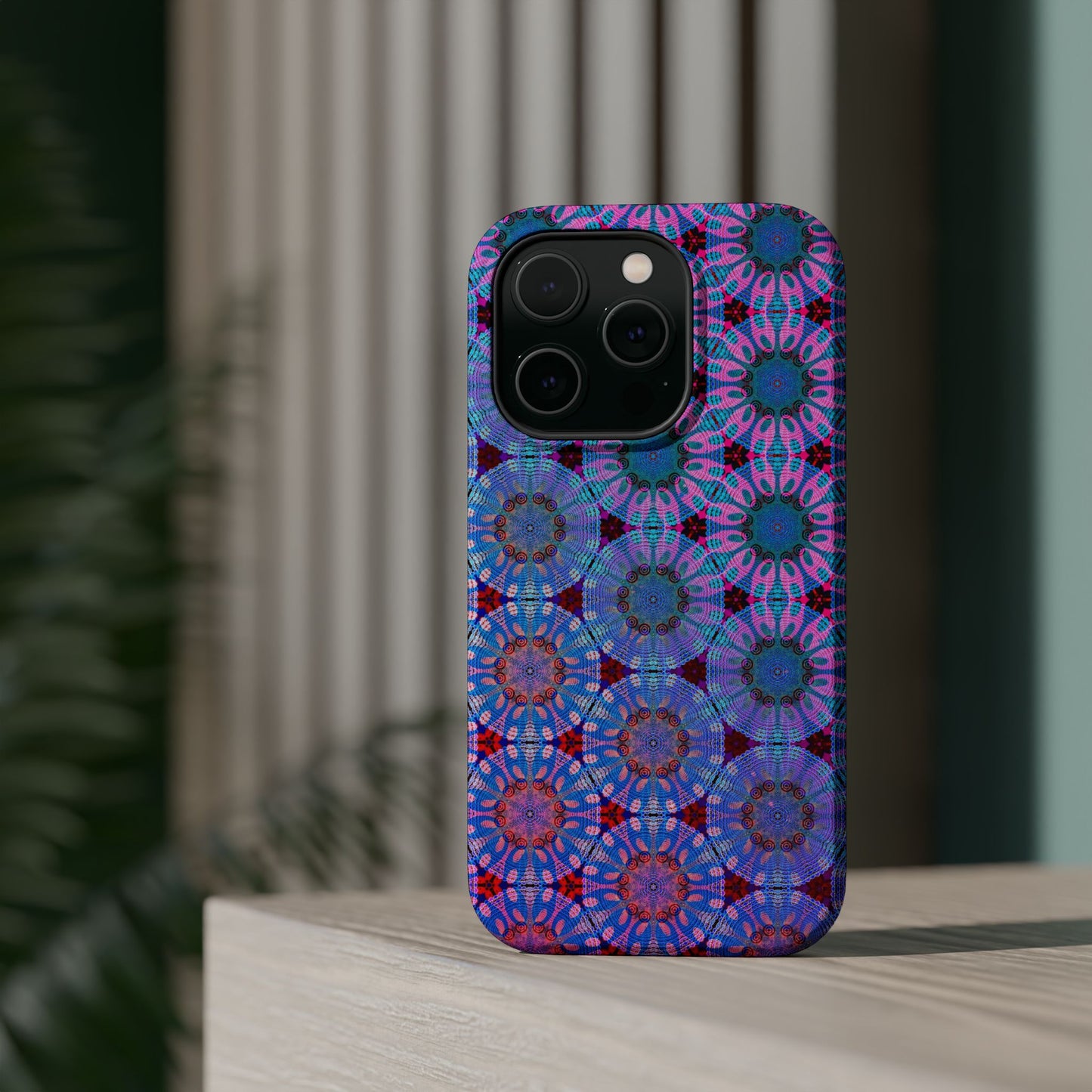 Magnetic iPhone Case - Psychedelic Purple Tapa