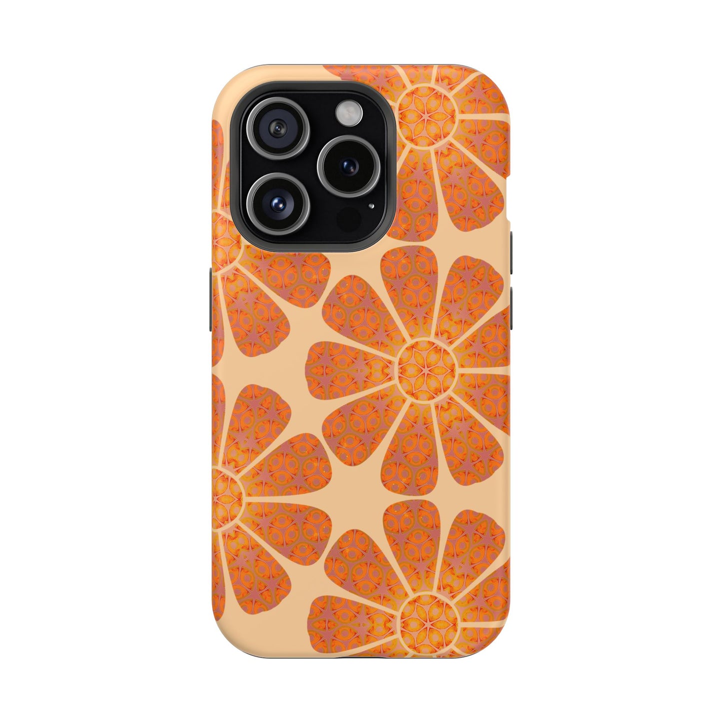Magnetic iPhone Case - Batik Eyes Flower Pattern