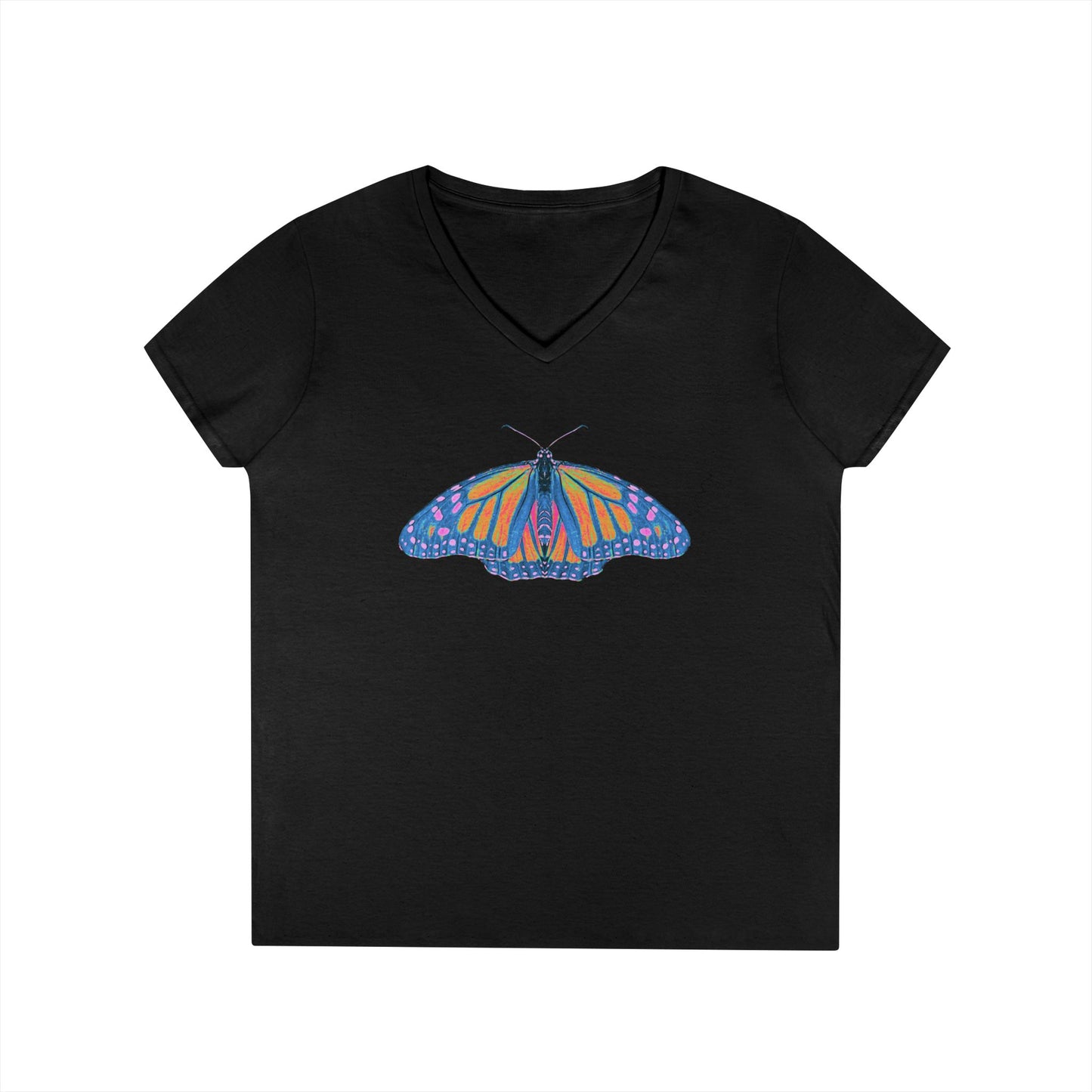 Ladies' V-Neck T-Shirt - Thermal Butterfly