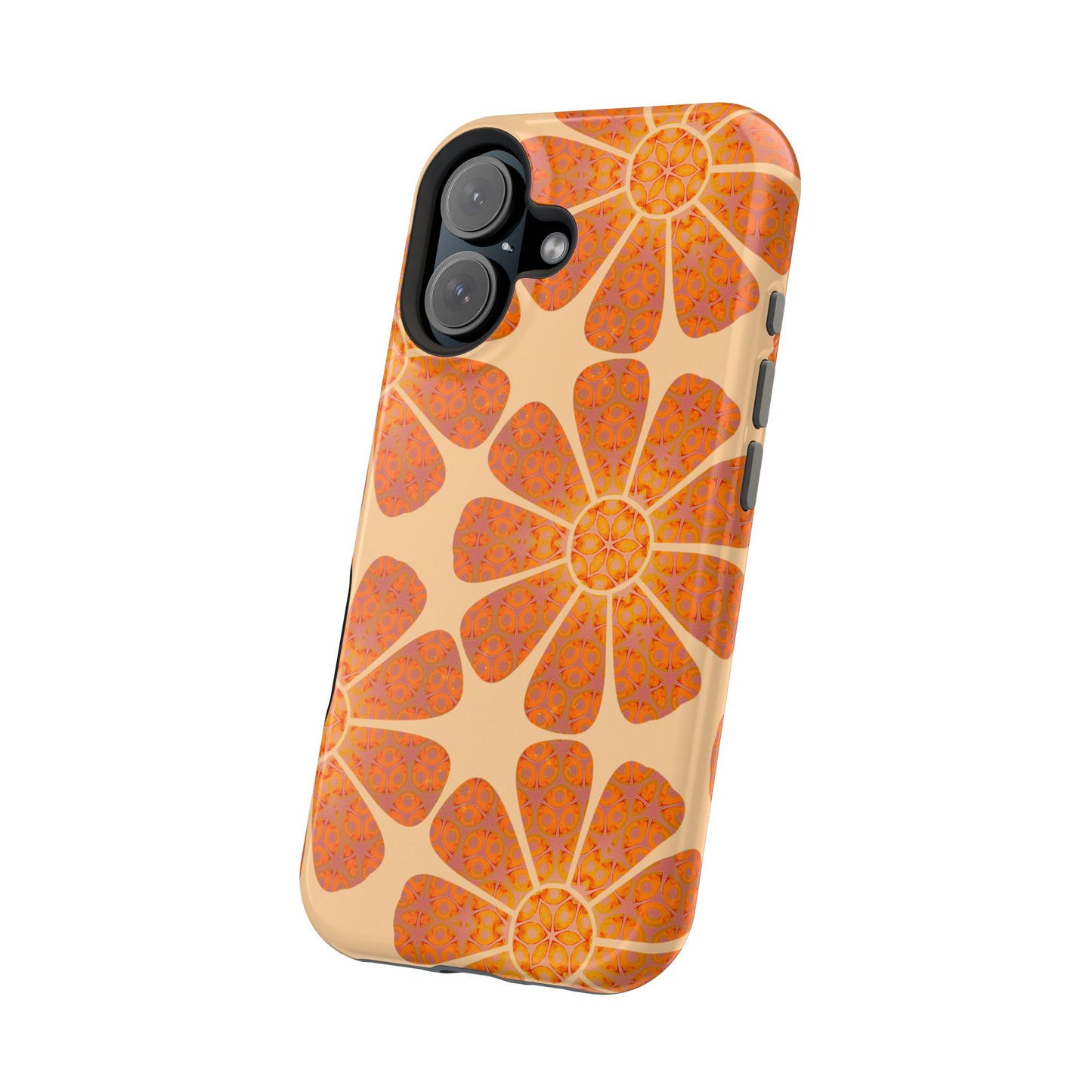 Magnetic iPhone Case - Batik Eyes Flower Pattern