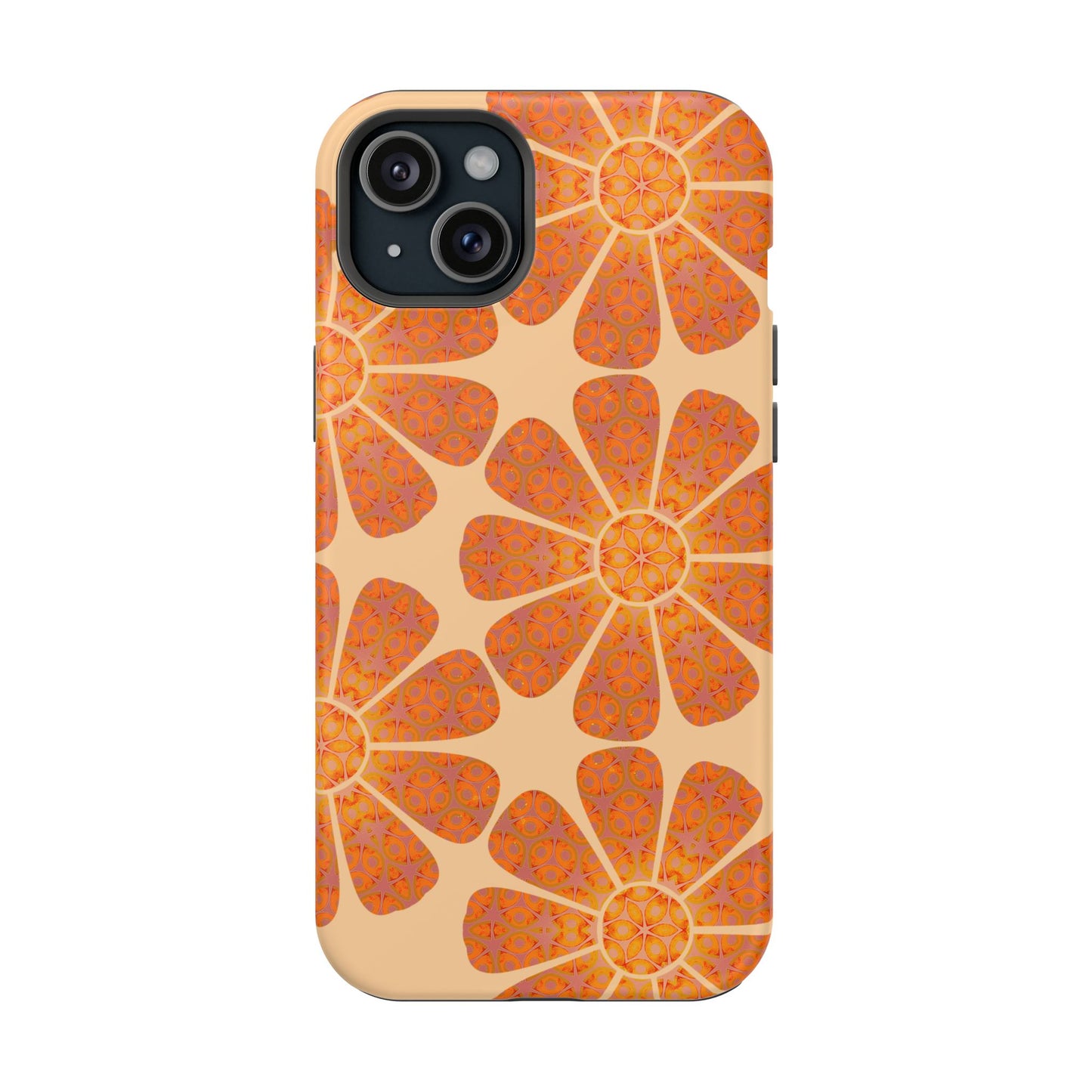 Magnetic iPhone Case - Batik Eyes Flower Pattern