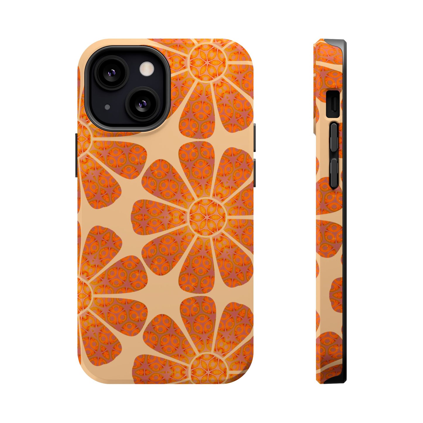 Magnetic iPhone Case - Batik Eyes Flower Pattern