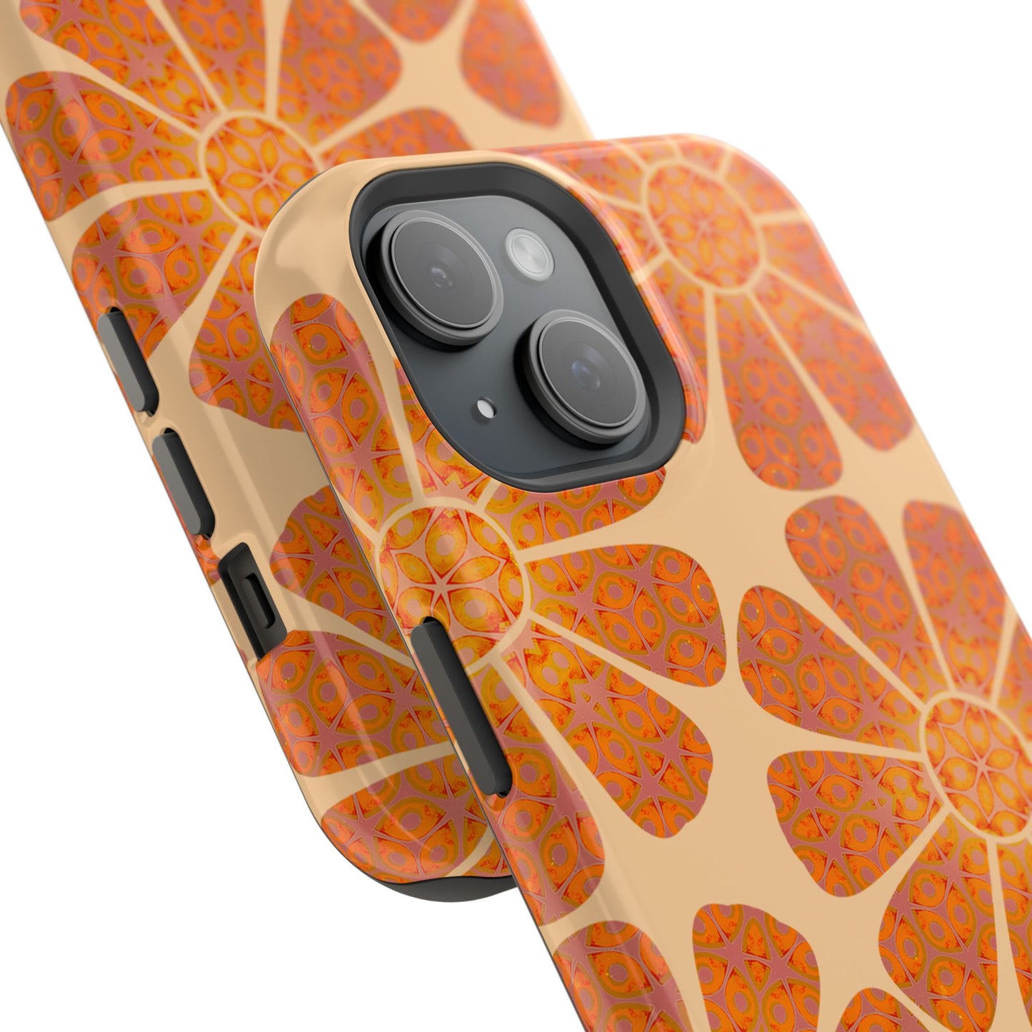 Magnetic iPhone Case - Batik Eyes Flower Pattern