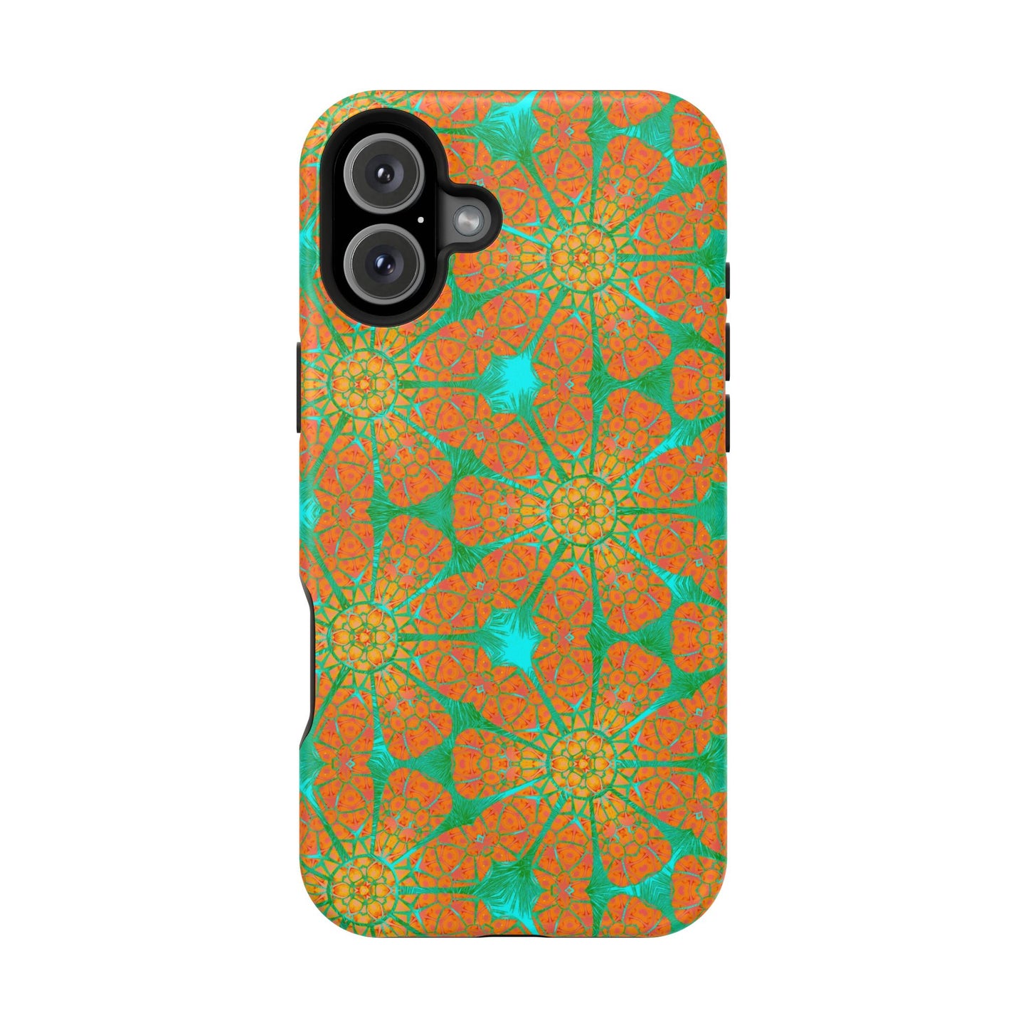 Magnetic iPhone Case - Cracked Batik Eye Flower