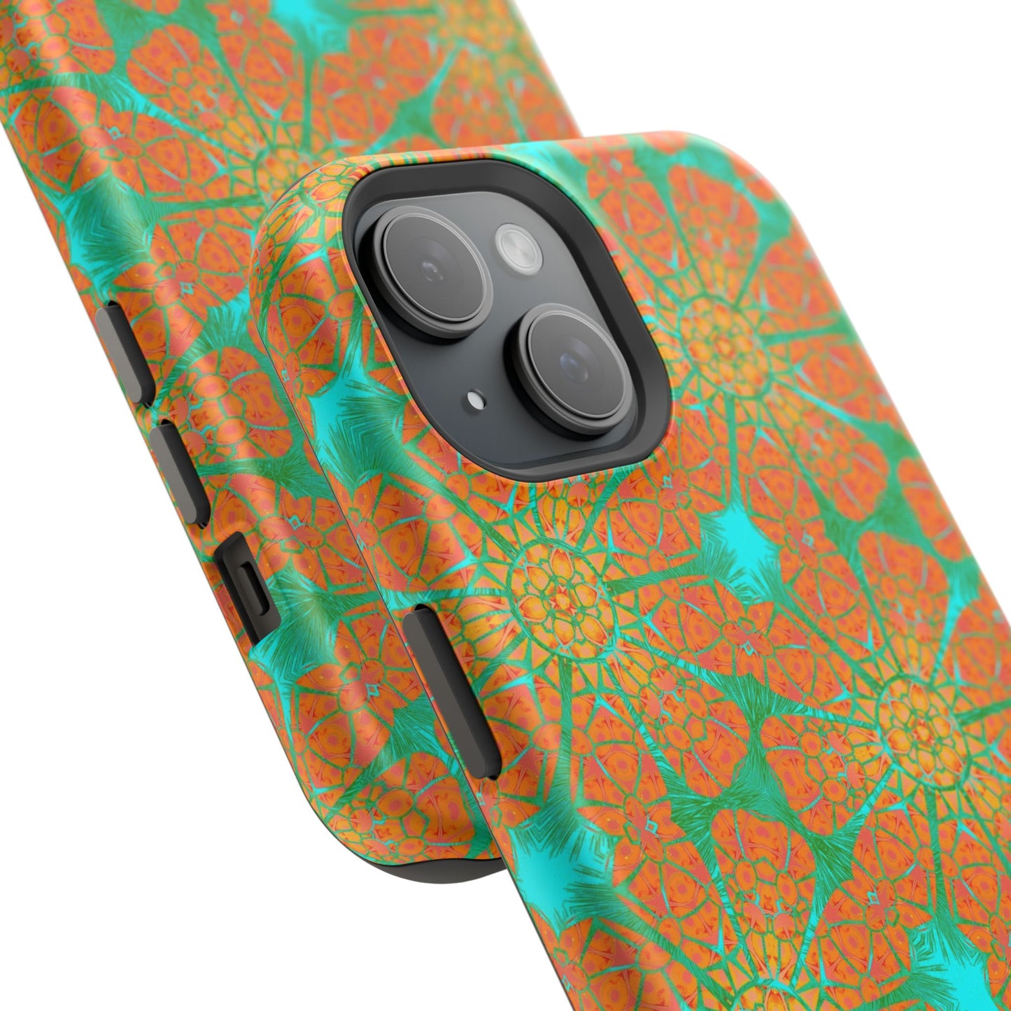 Magnetic iPhone Case - Cracked Batik Eye Flower