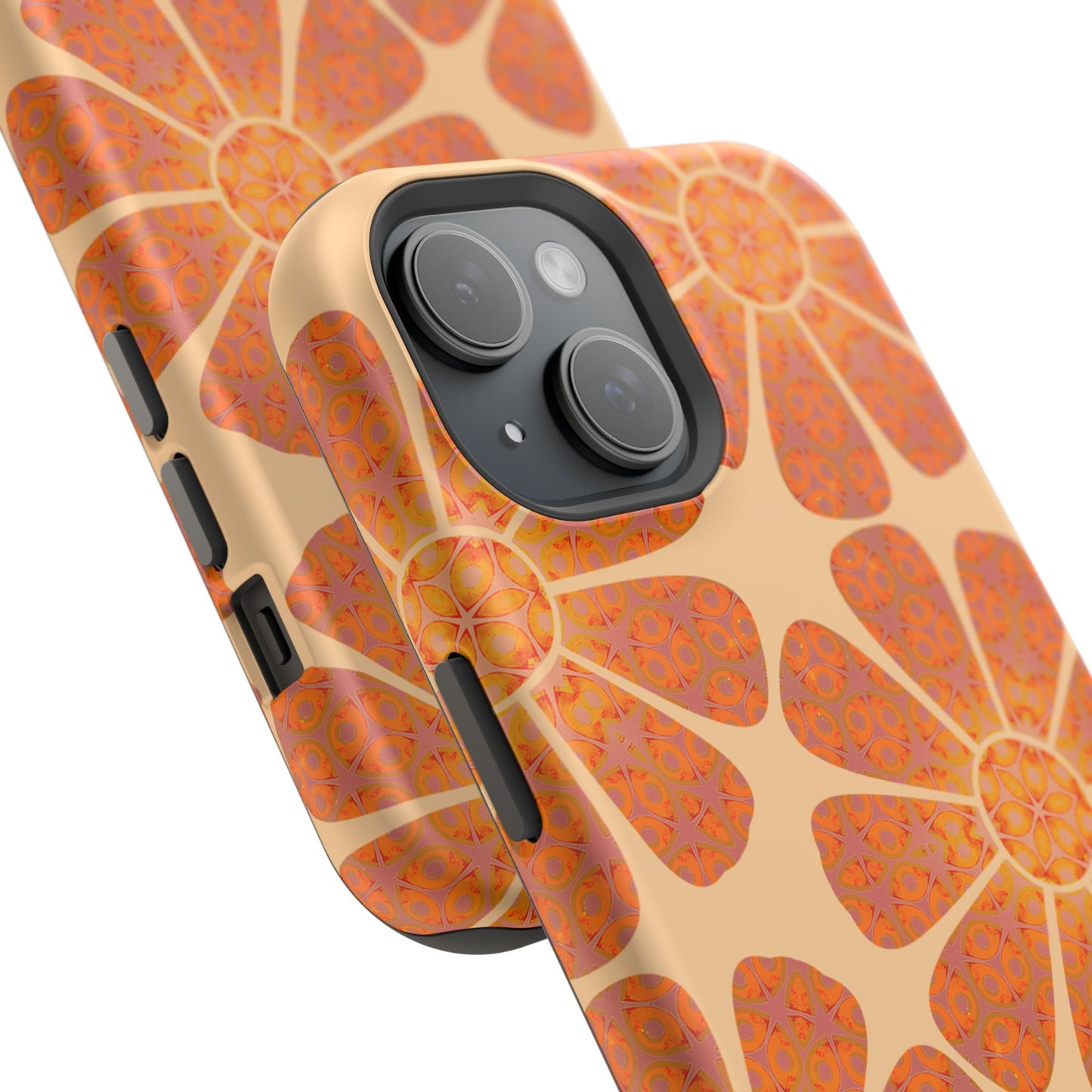 Magnetic iPhone Case - Batik Eyes Flower Pattern