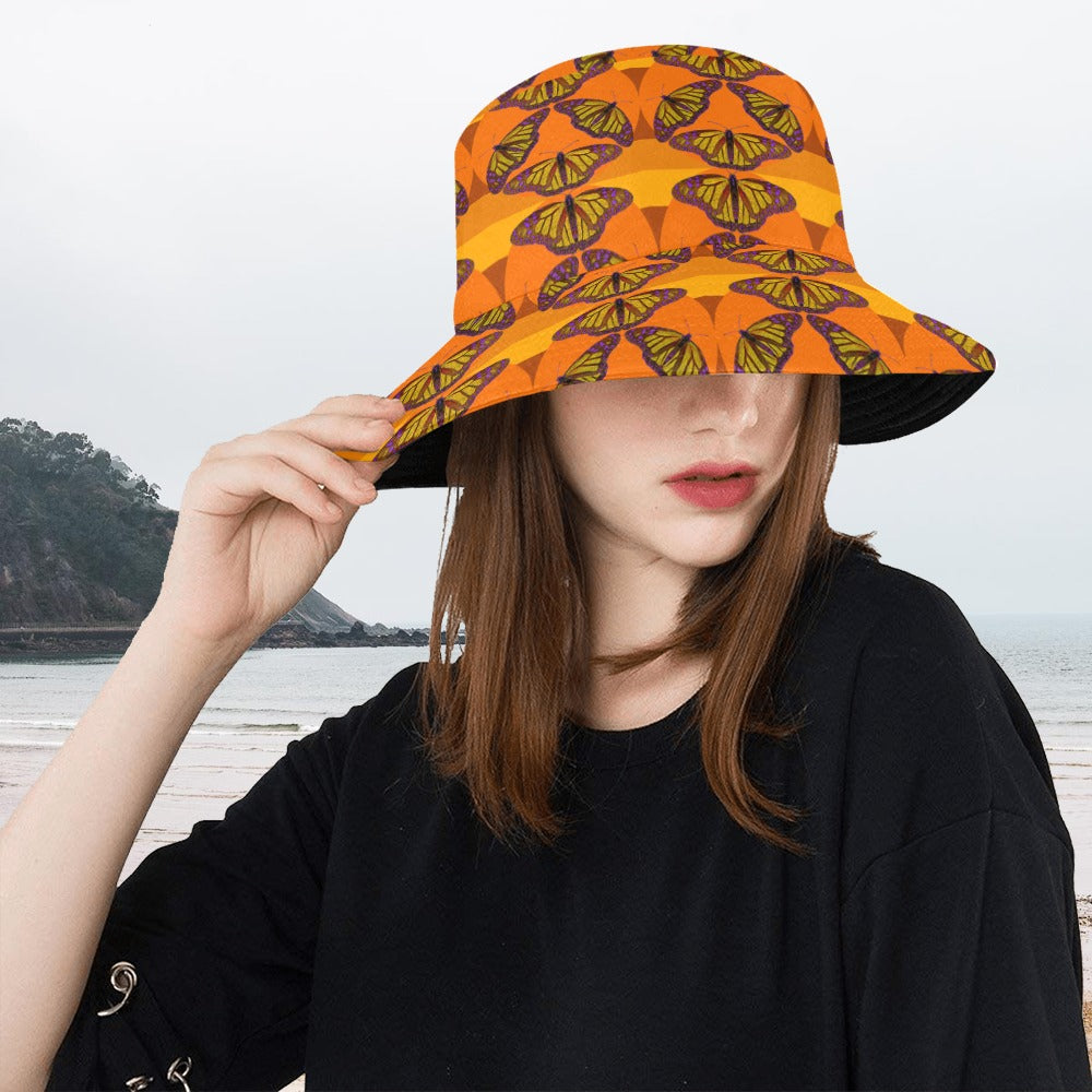 Women's All Over Print Bucket Hat - Butterfly Sunset