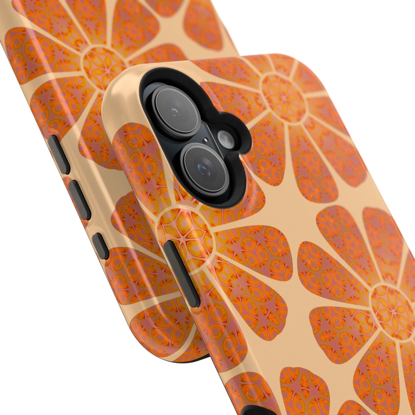 Magnetic iPhone Case - Batik Eyes Flower Pattern