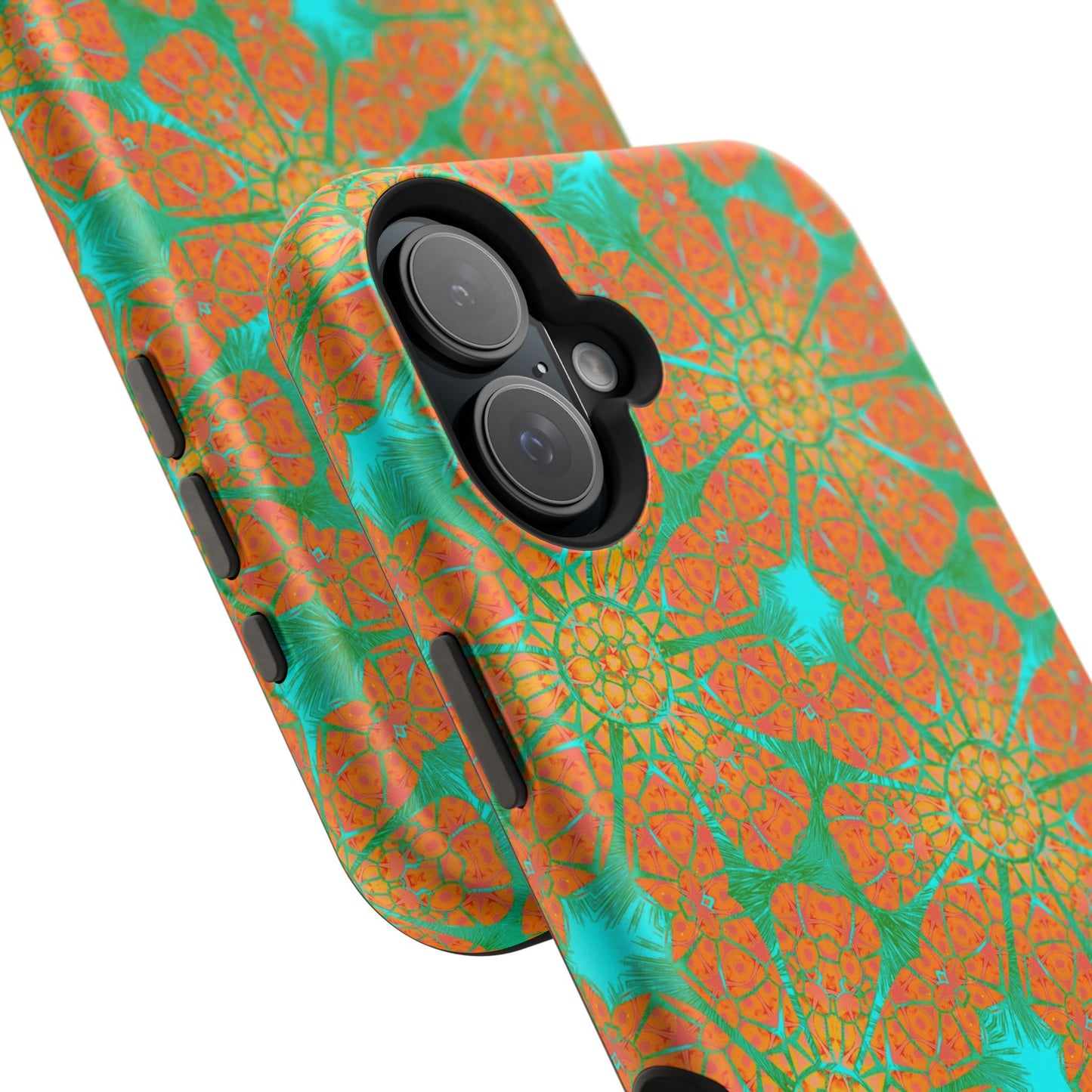 Magnetic iPhone Case - Cracked Batik Eye Flower