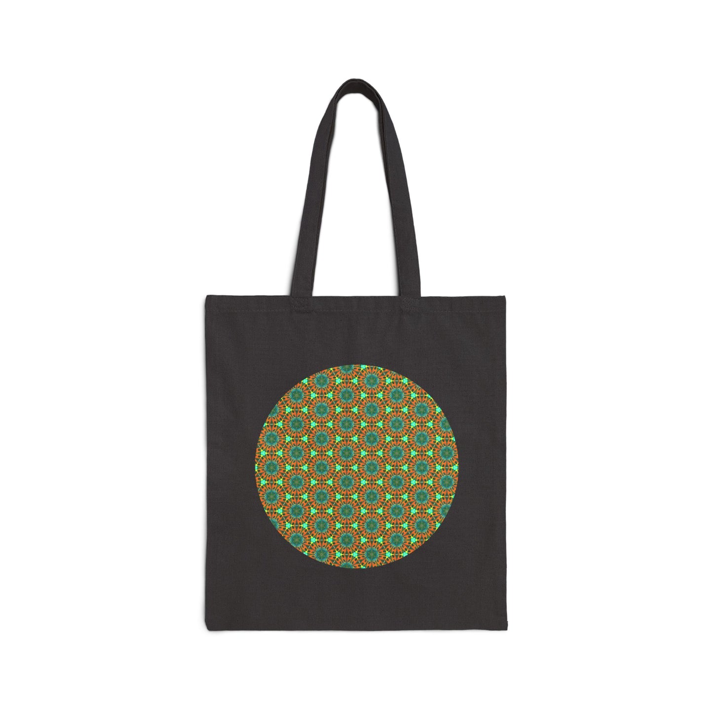 Cotton Canvas Tote Bag - Tapa Circles