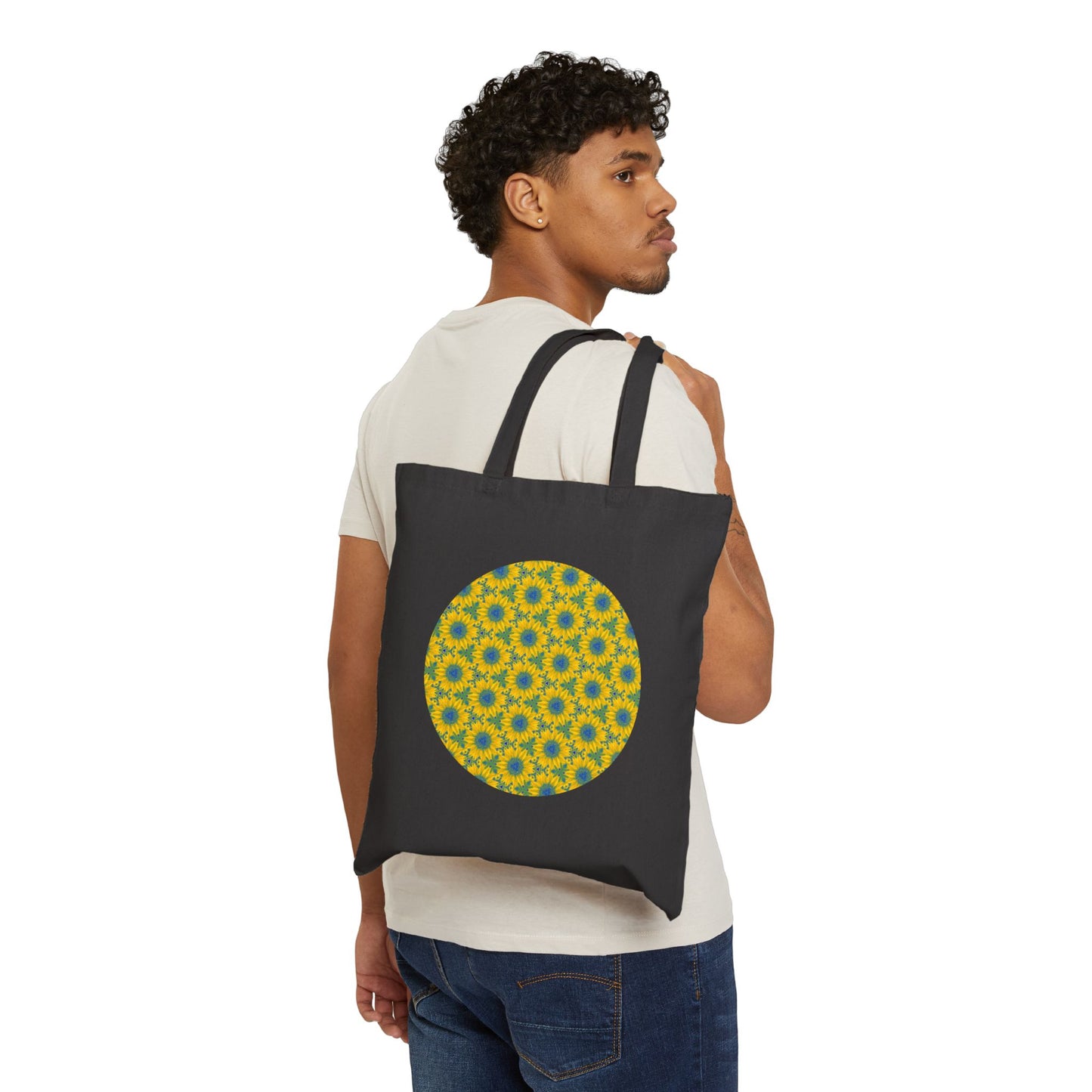 Cotton Canvas Tote Bag - Vermont Sunflowers