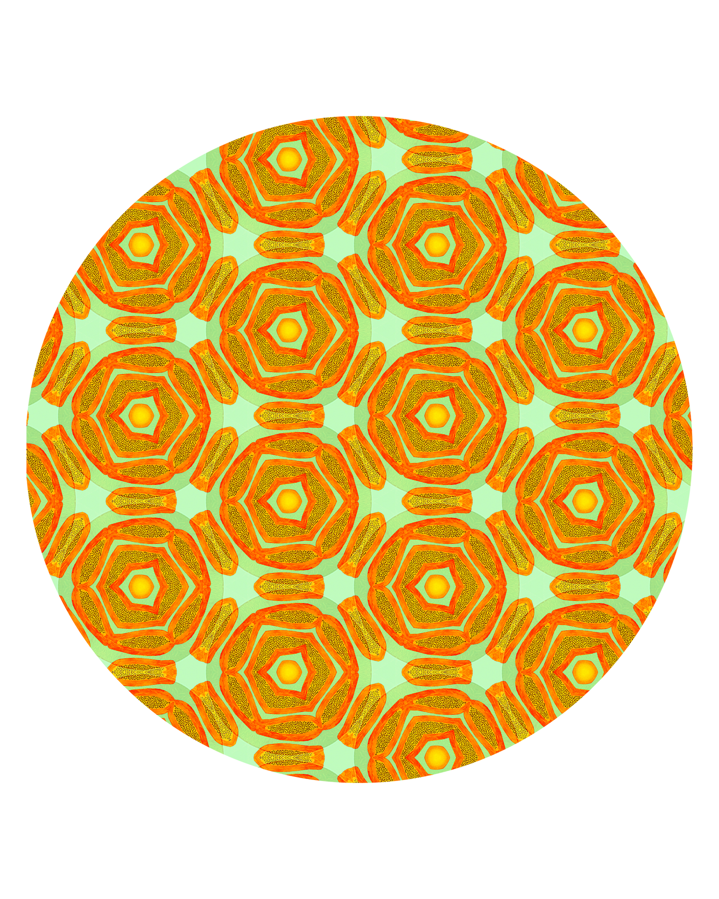 Youth Staple T-Shirt - Extra Papaya Circle