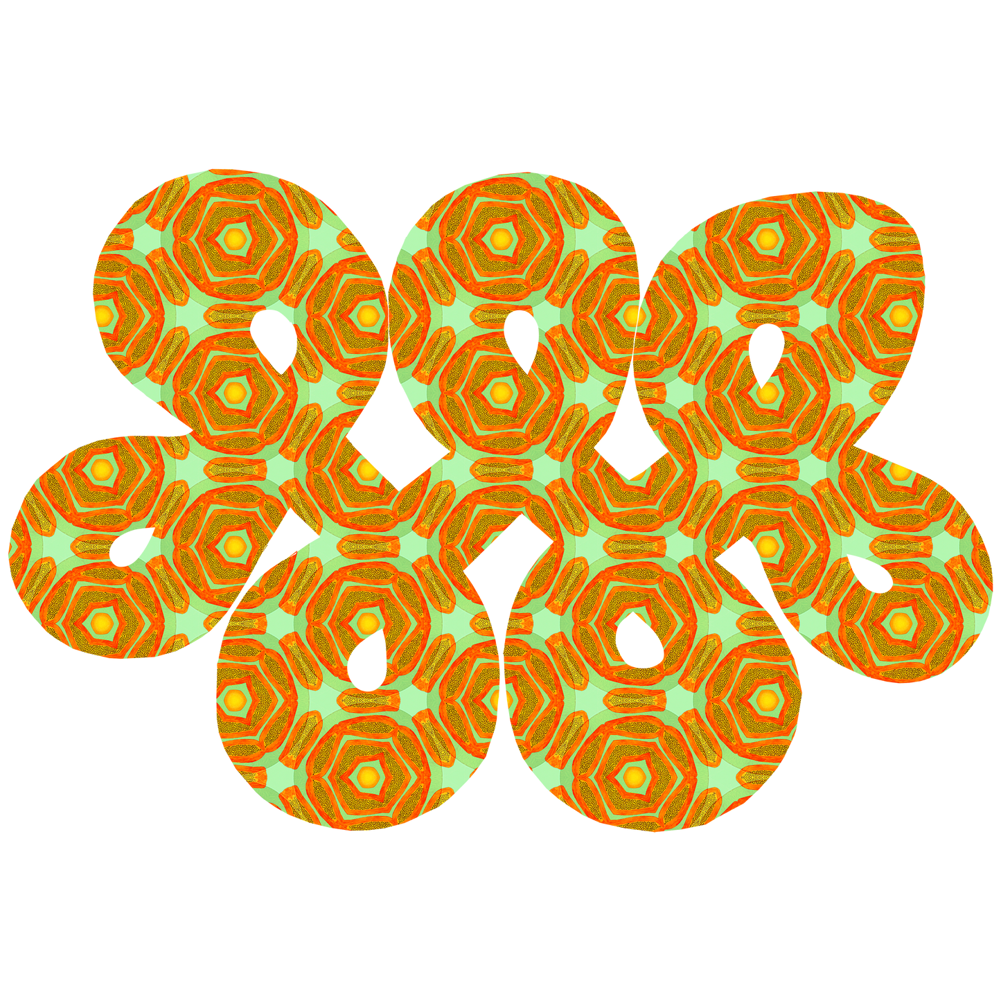 Organic Long Sleeve T-Shirt - Extra Papaya Infinity Loop