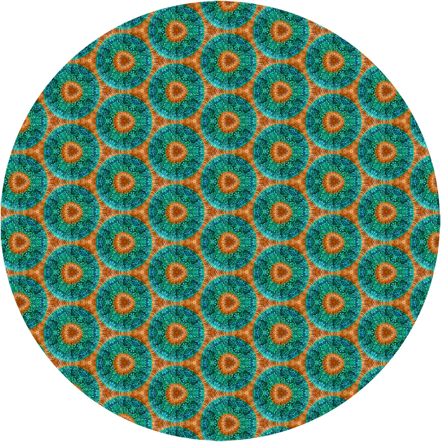 Organic Long Sleeve T-Shirt - Fuzzy Donut Flower Circle
