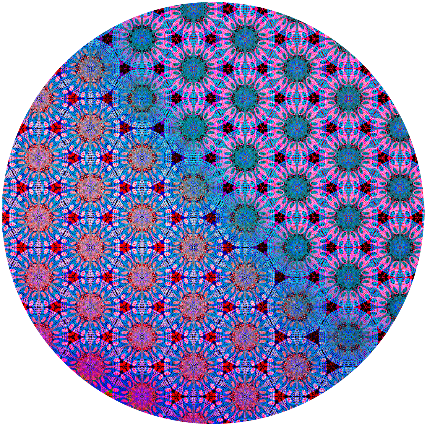 Organic Long Sleeve T-Shirt -Purple Psychedelic Tapa Circle