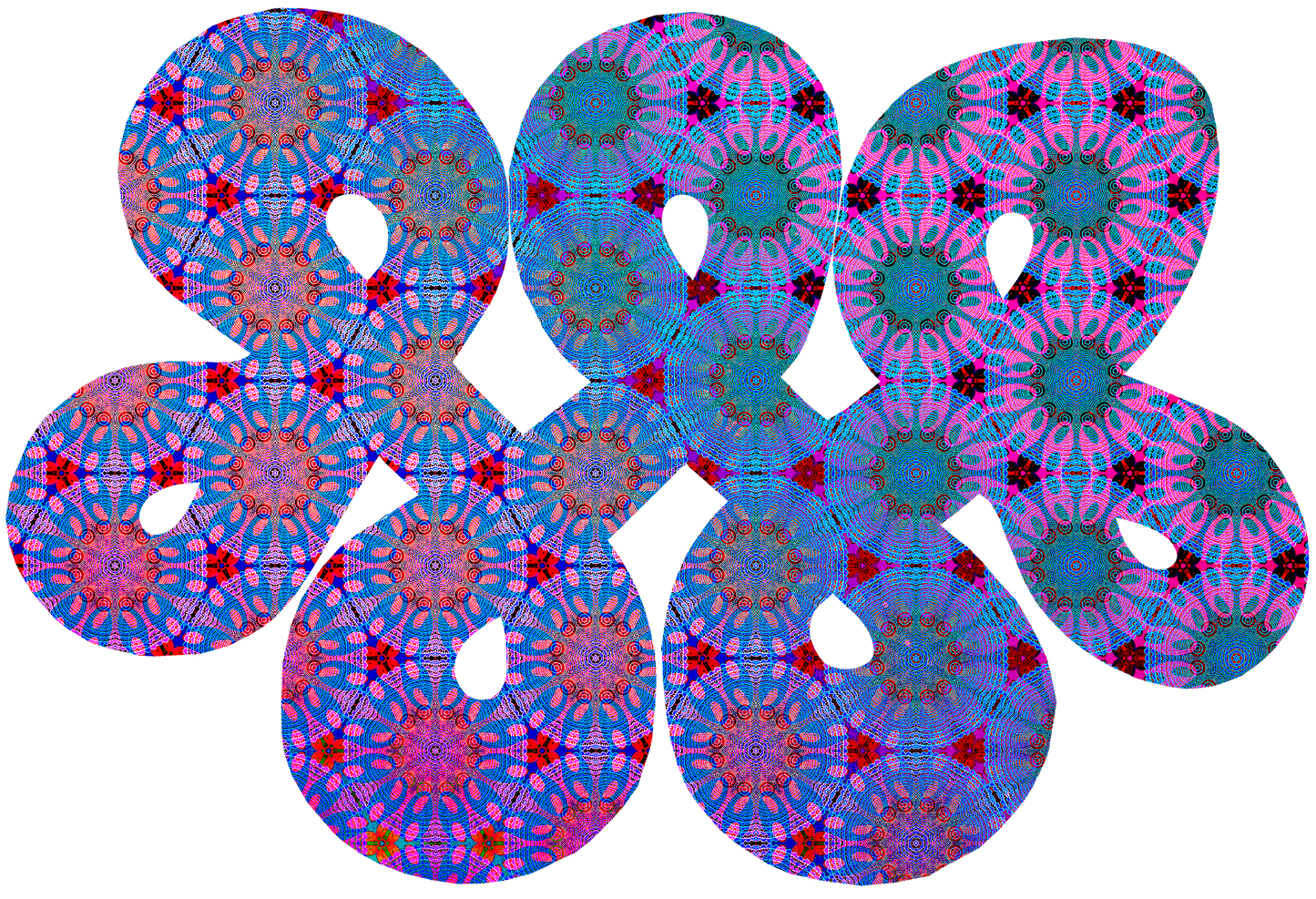 Organic Pocket T-Shirt - Purple Psychedelic Tapa Infinity Loop