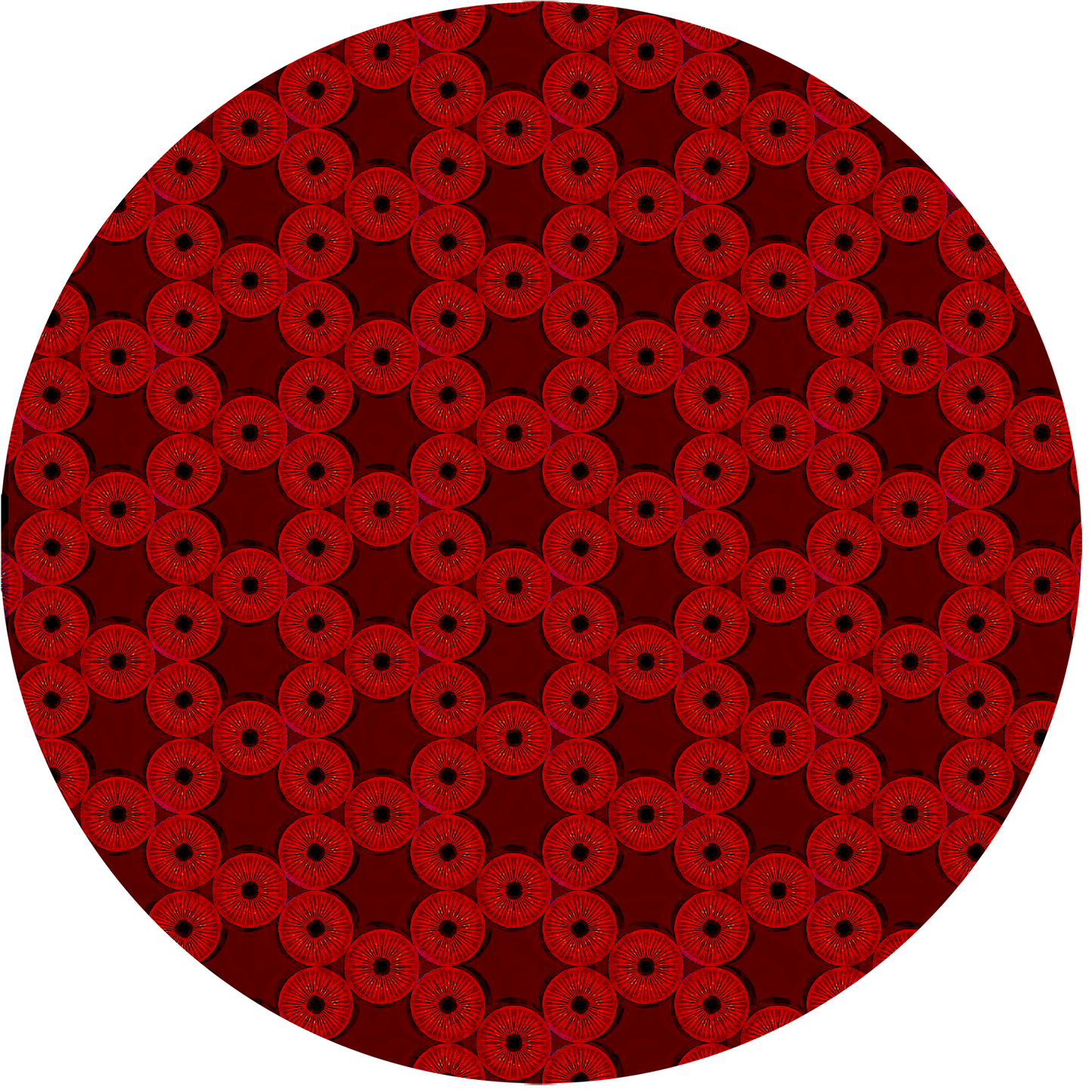 Youth Staple Tee - Red Kiwi Eyes Circle