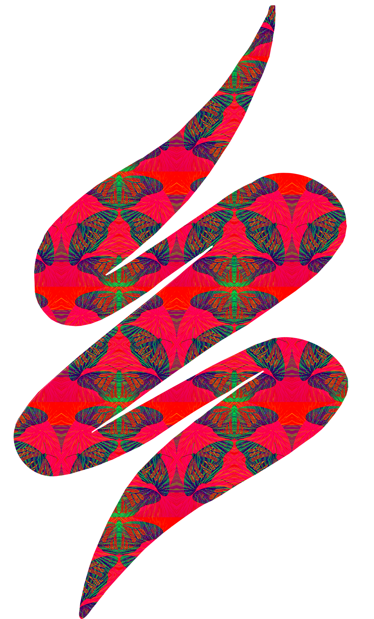 Youth Staple Tee - Red Thermal Butterfly Swoop