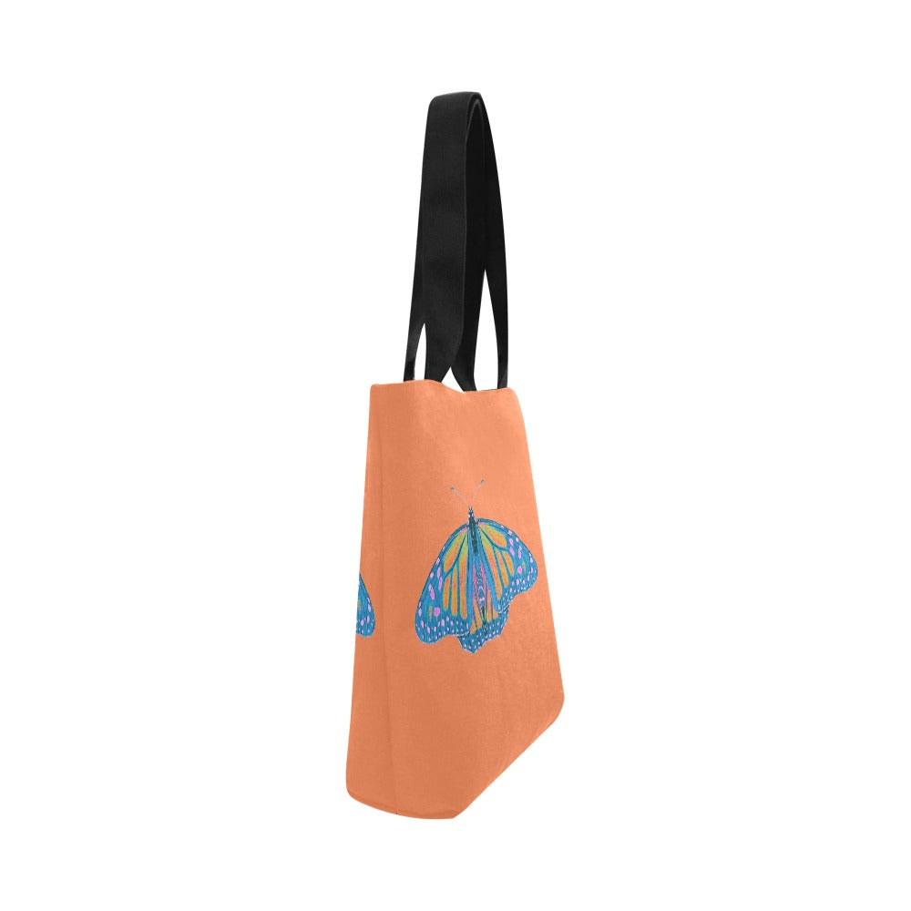 Canvas Tote Bag All Over Print - Thermal Monarch Butterfly