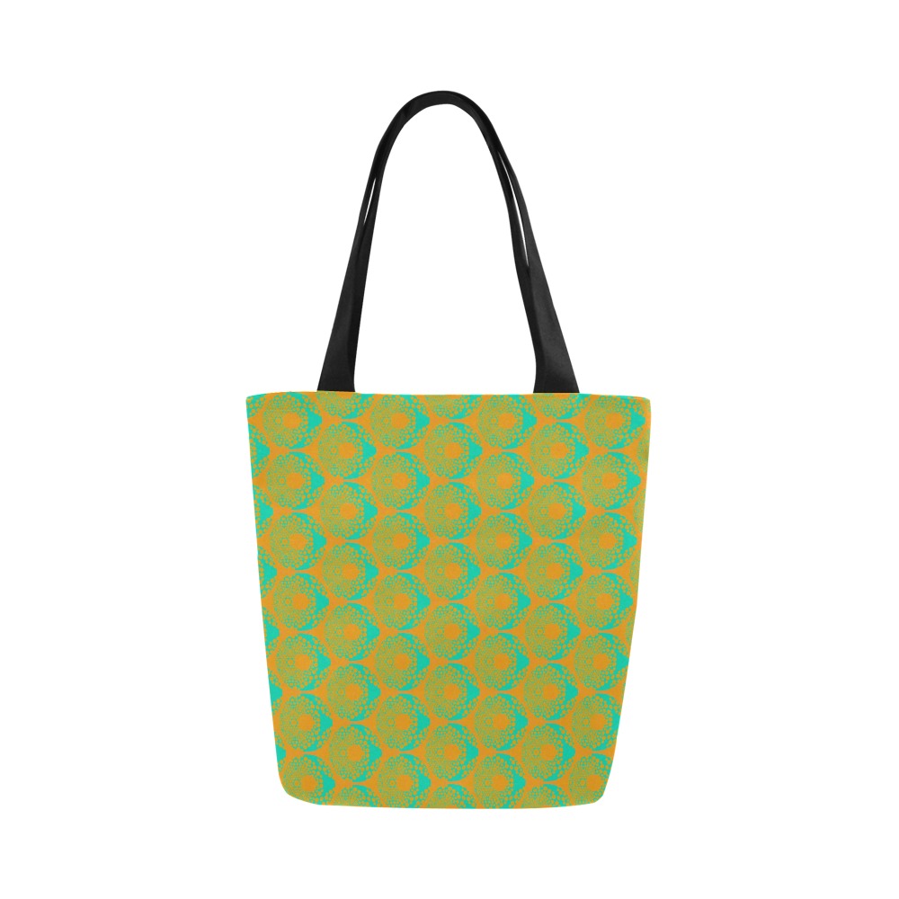 Premium All Print Canvas Tote Bag - Orange Psychedelic Donut