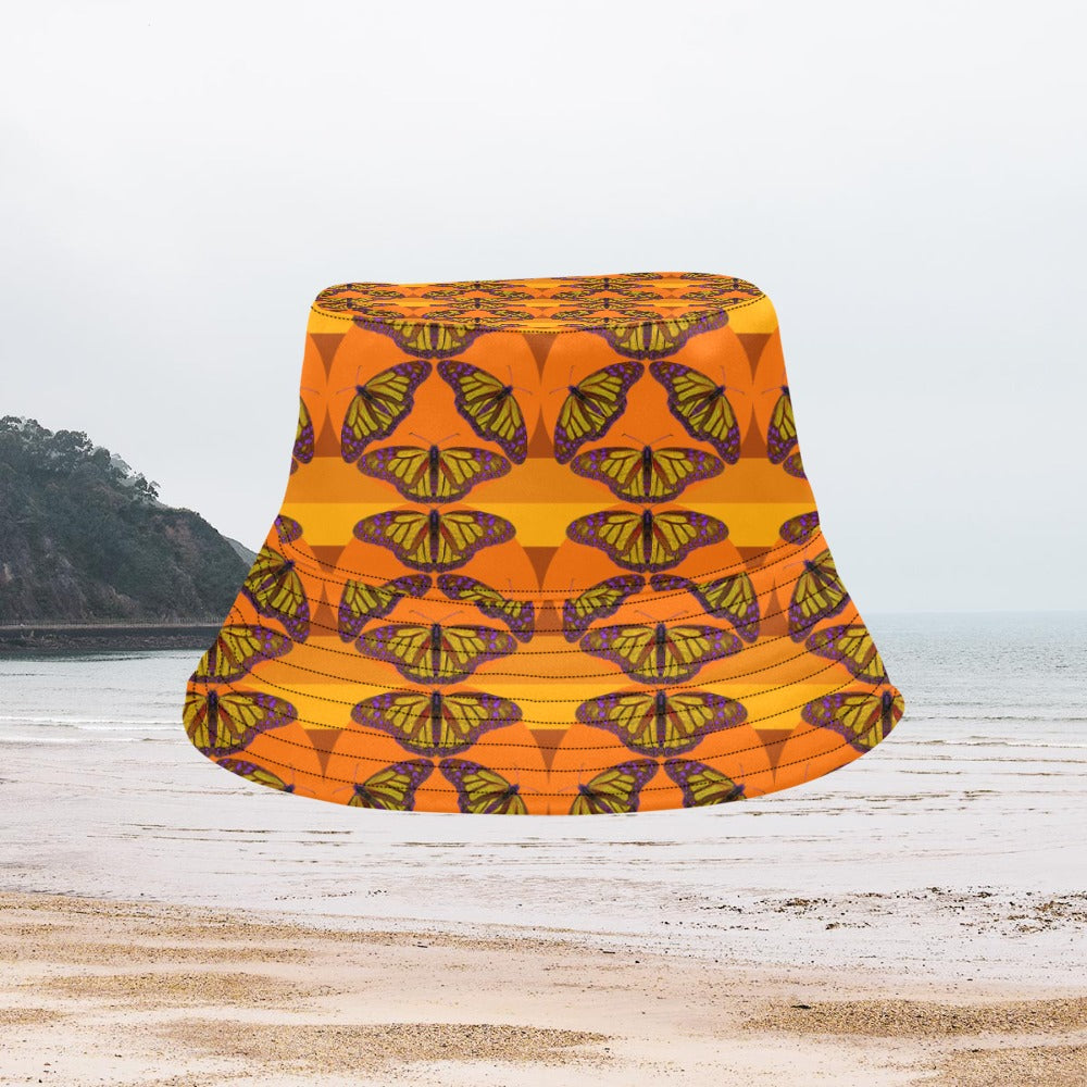 Women's All Over Print Bucket Hat - Butterfly Sunset