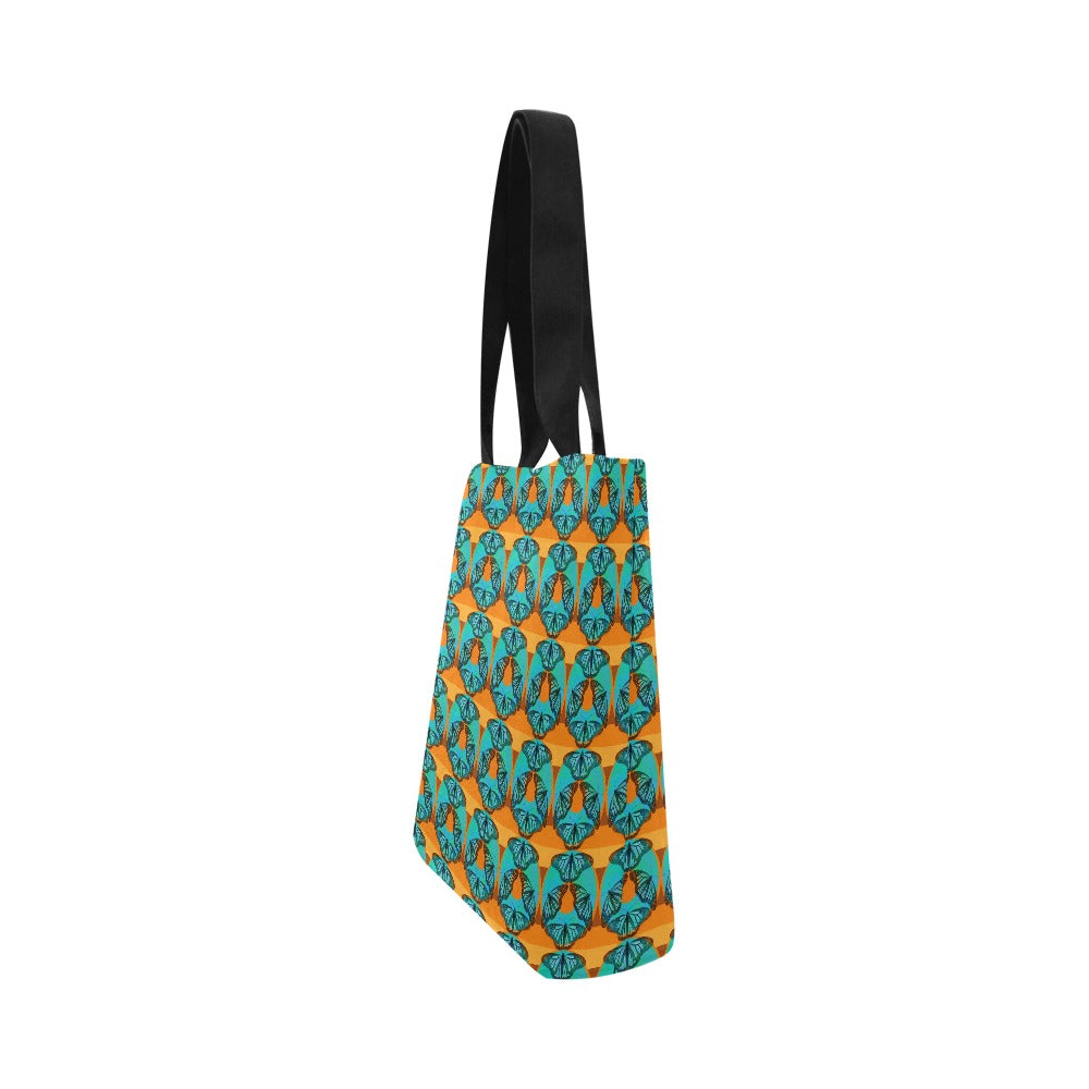 Premium All Print Canvas Tote Bag - Blue Butterfly Donut