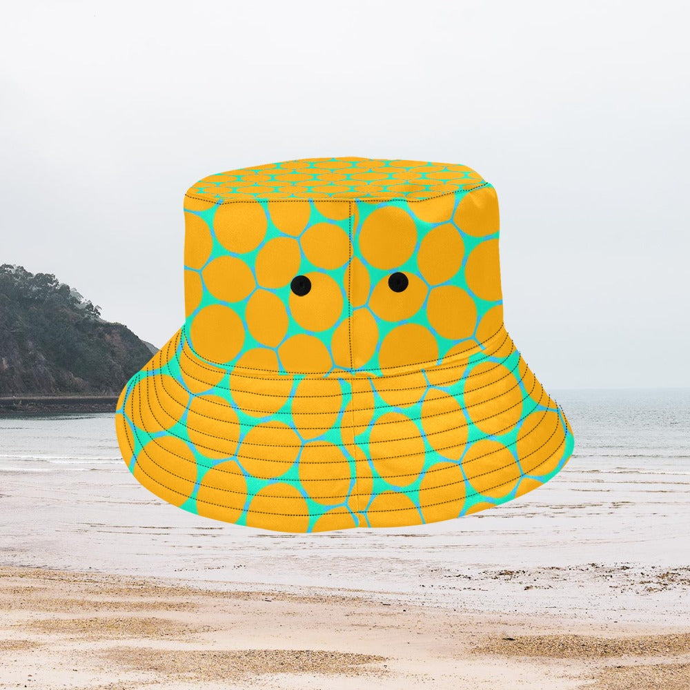 Women's All Over Print Bucket Hat - Lemon Bubbles