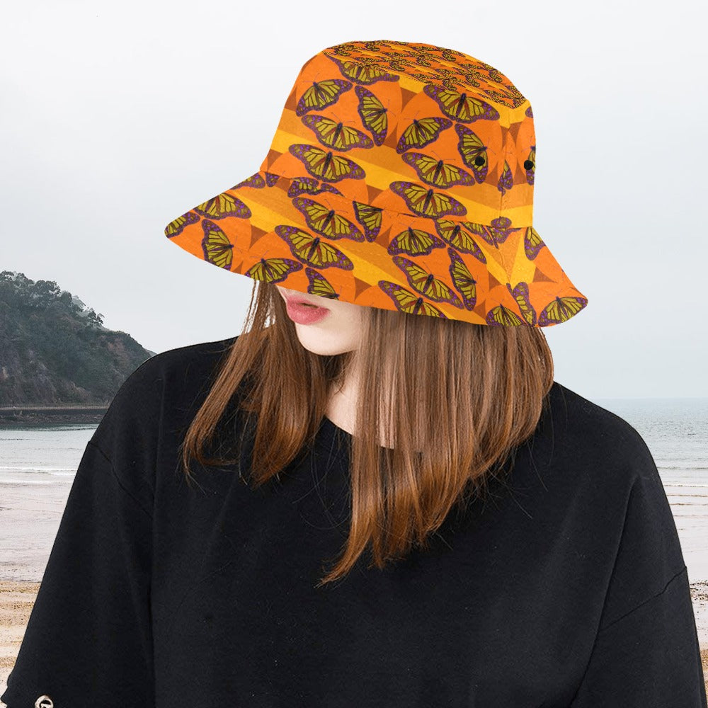Women's All Over Print Bucket Hat - Butterfly Sunset