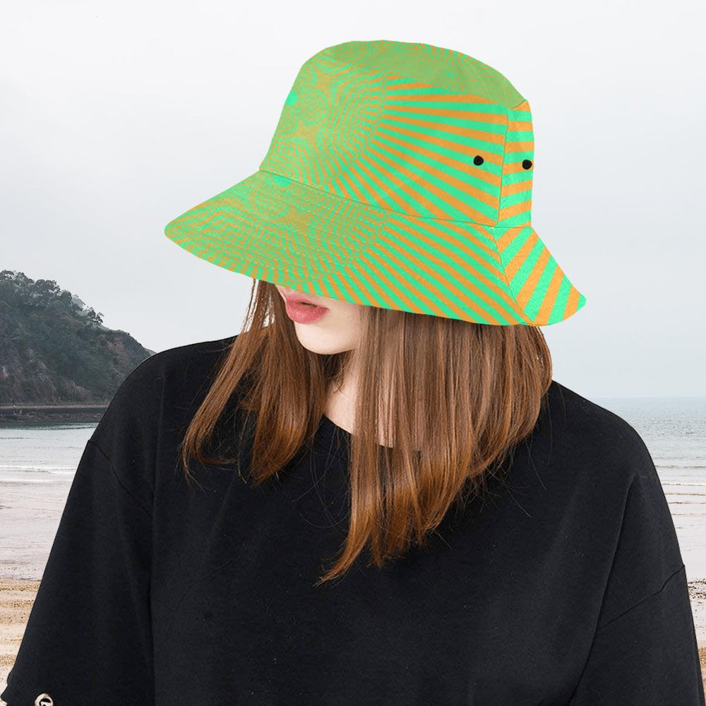 Women's All Over Print Bucket Hat -Psychedelic Sun Eye
