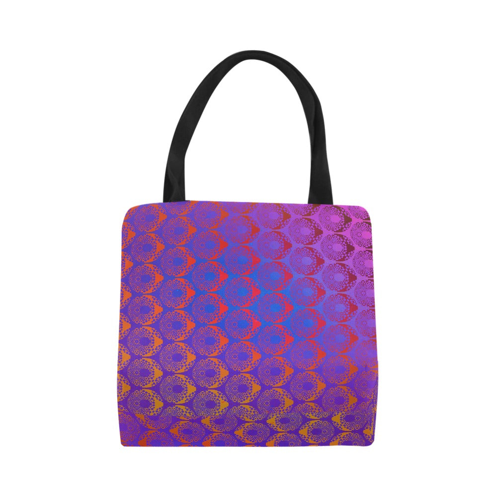 Premium All Print Canvas Tote Bag - Psychedelic Purple Donut