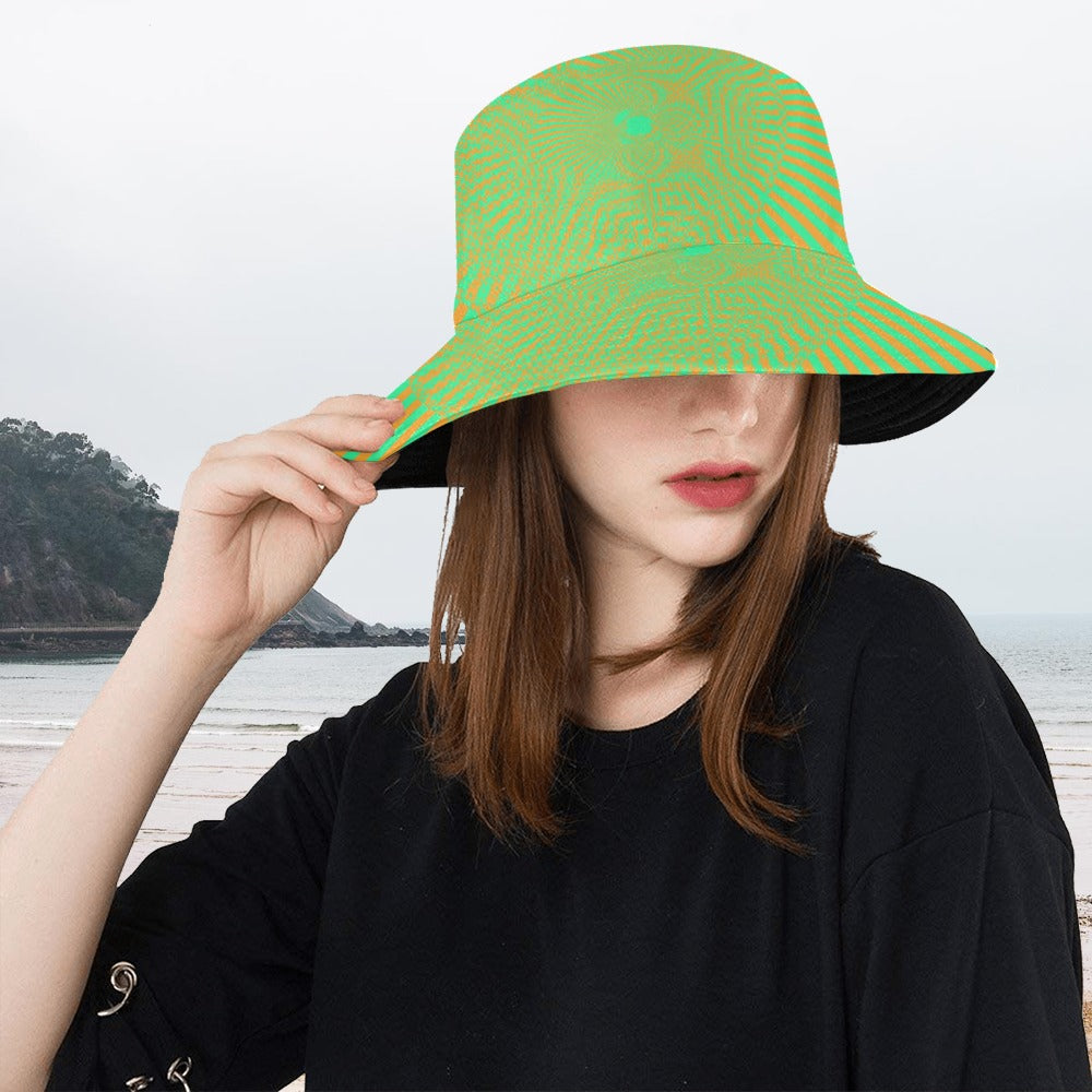 Women's All Over Print Bucket Hat -Psychedelic Sun Eye