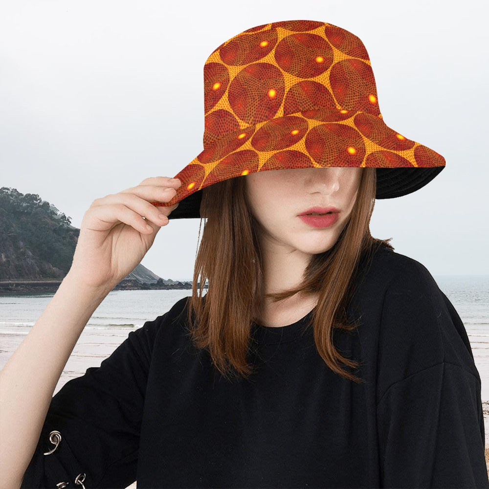 Women's All Over Print Bucket Hat - Many Eyes Lantern