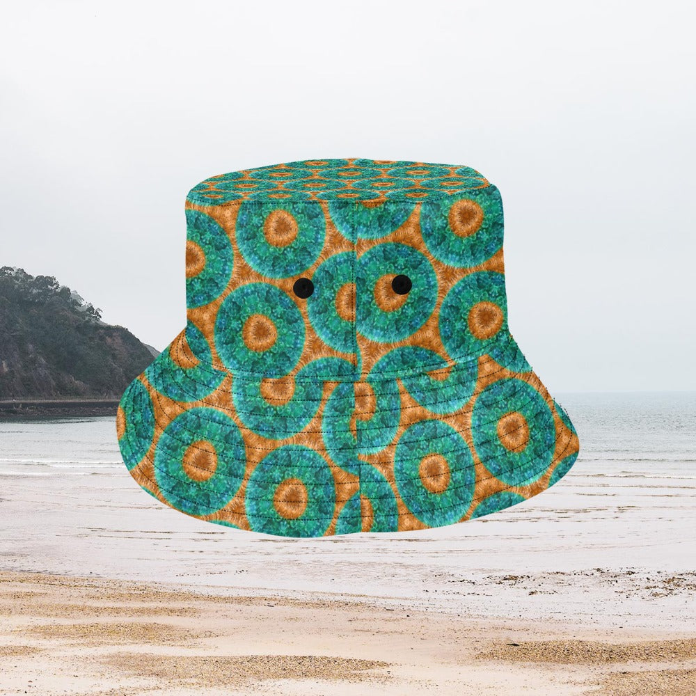 Women's All Over Print Bucket Hat - Fuzzy Donut Flower