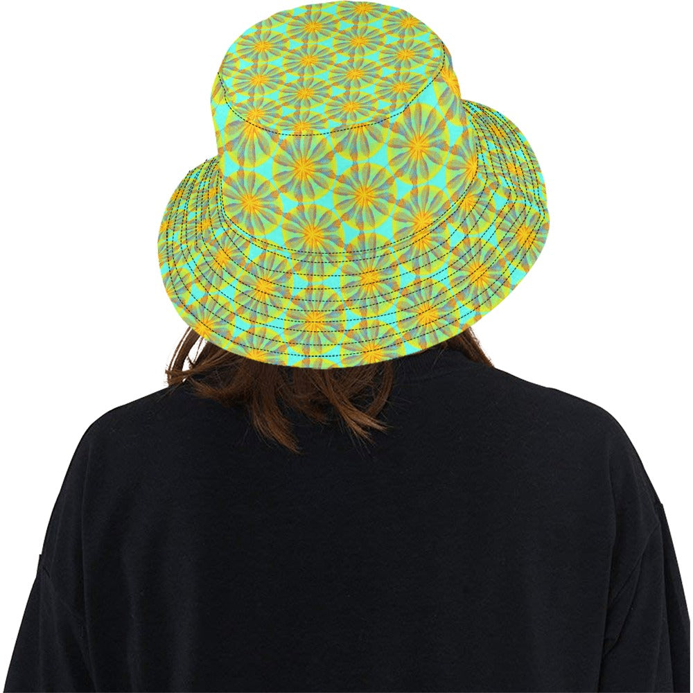 Women's All Over Print Bucket Hat - Iyasare Leaf