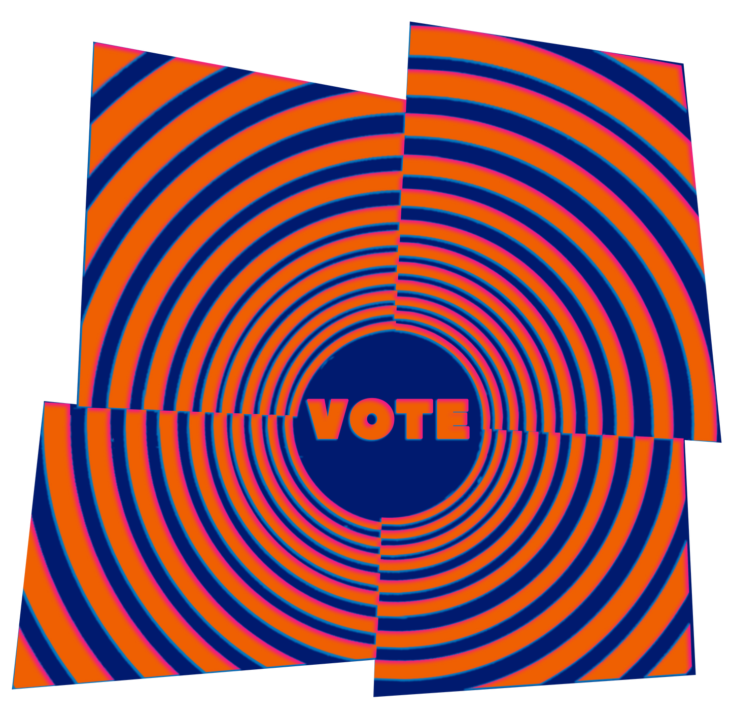 Pigment-Dyed Trucker Cap -Psychedelic Vote Pop
