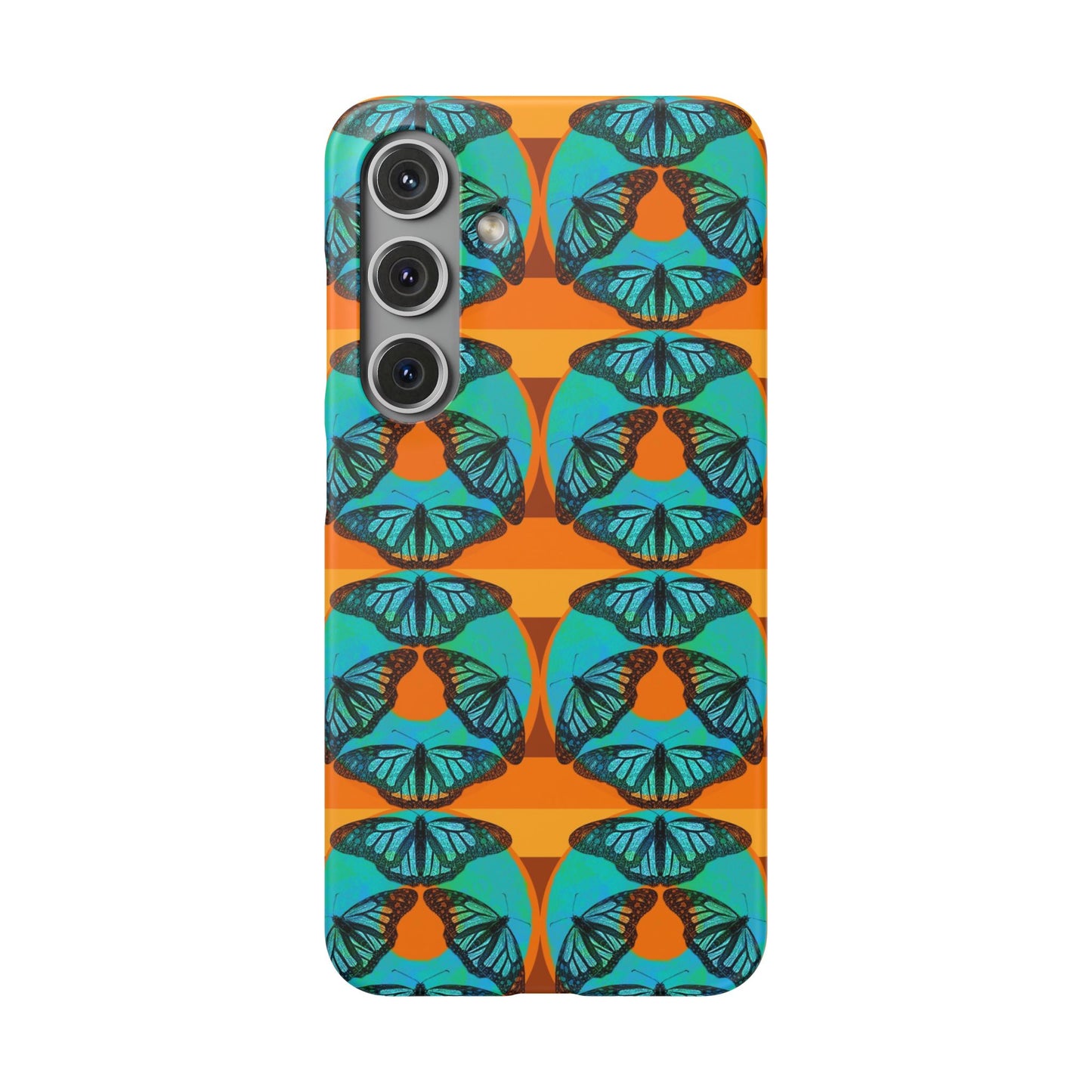 Snap Phone Case - Blue Thermal Butterfly Donuts