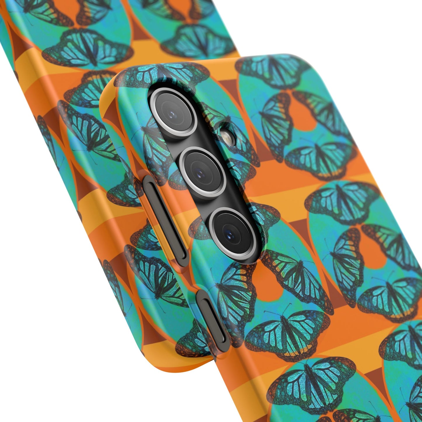 Snap Phone Case - Blue Thermal Butterfly Donuts