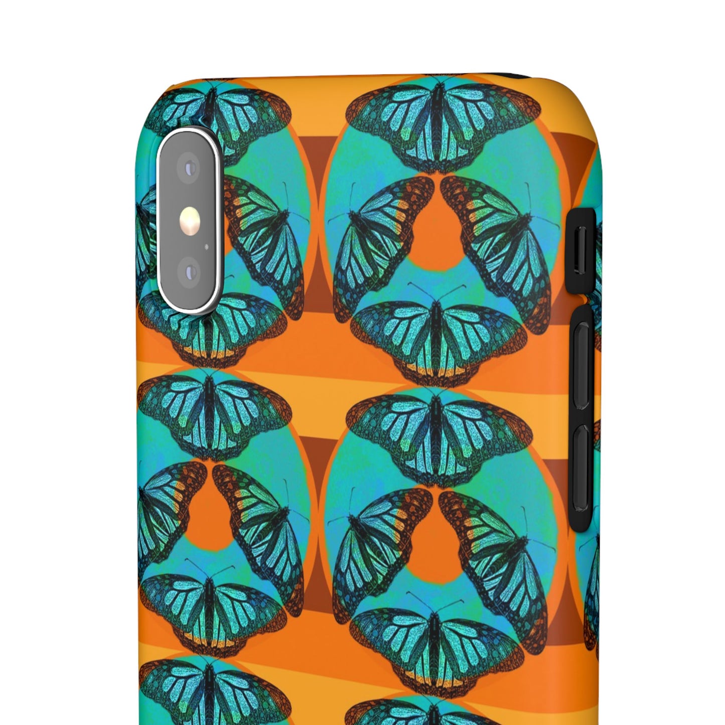 Snap Phone Case - Blue Thermal Butterfly Donuts