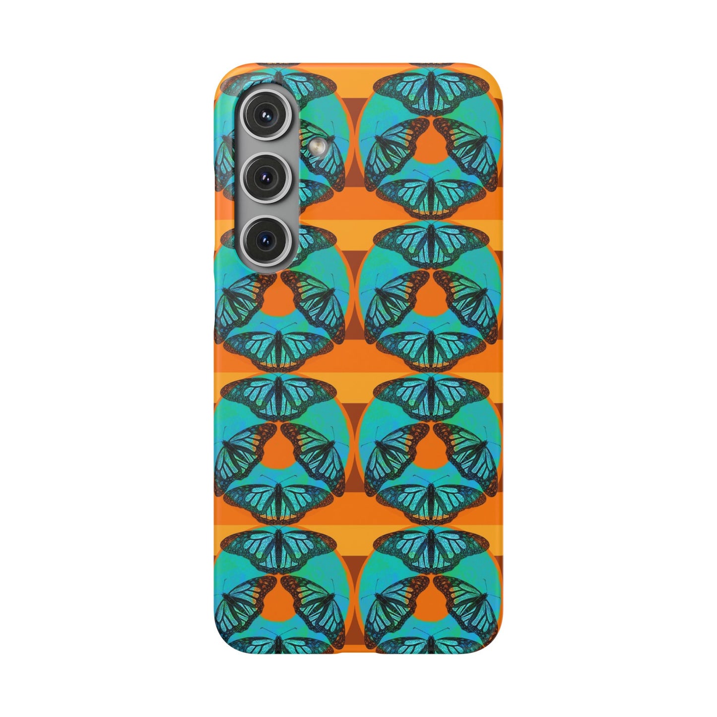 Snap Phone Case - Blue Thermal Butterfly Donuts